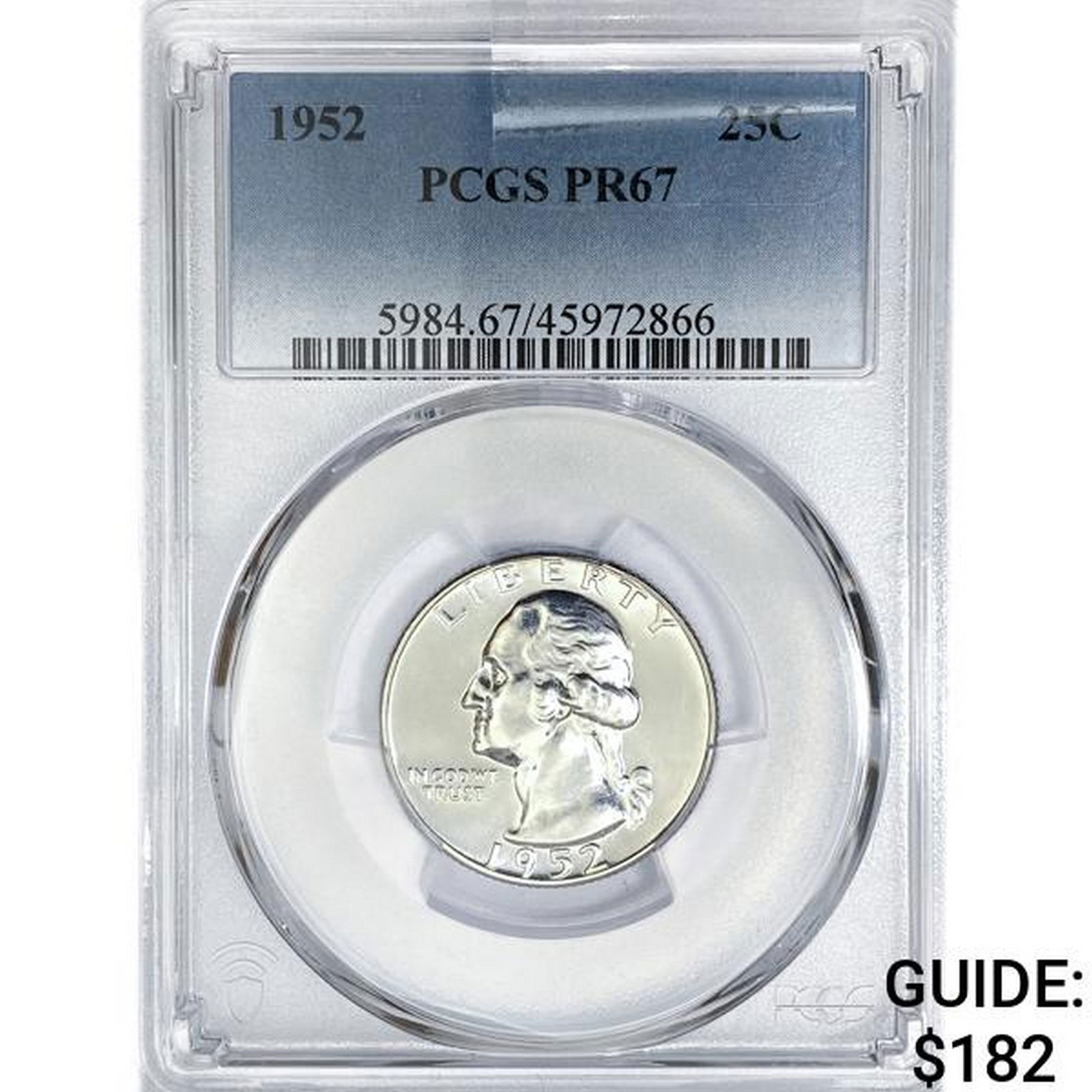 1952 Washington Silver Quarter PCGS PR67 (1 of 2)