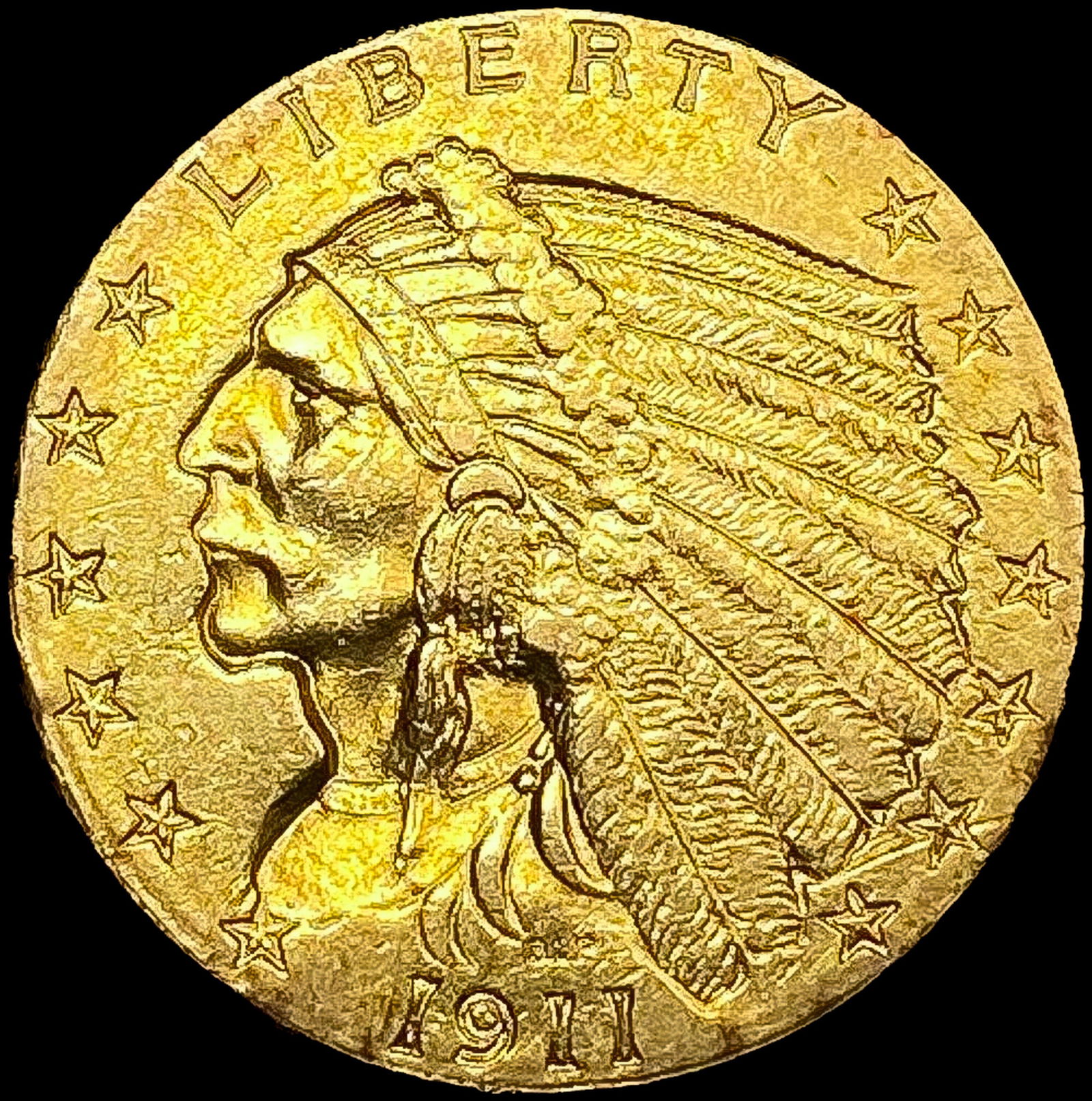 1911 $2.50 Gold Quarter Eagle CLOSELY UNCIRCULATED (1 of 2)