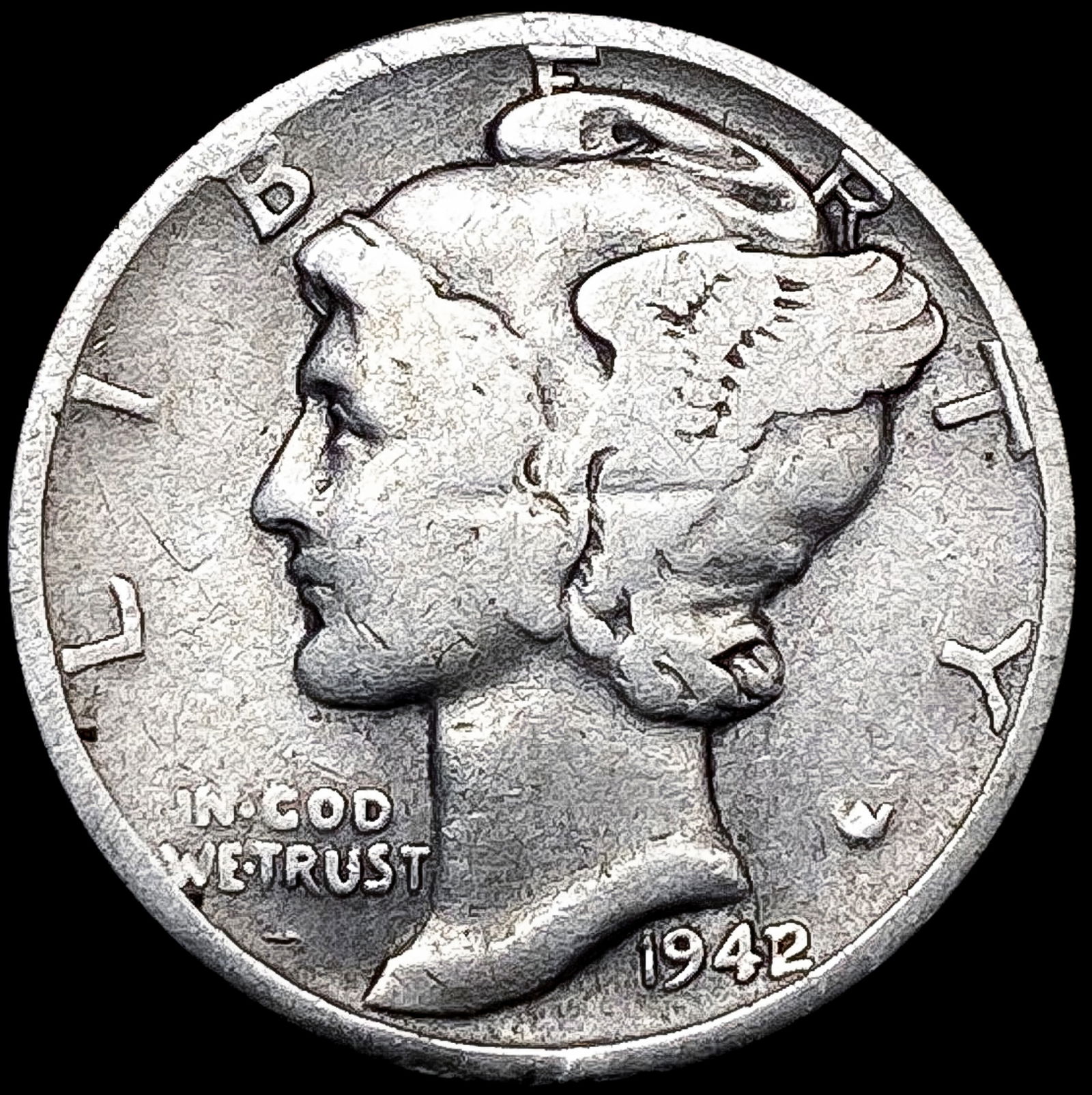 1942/41 Mercury Dime NICELY CIRCULATED (1 of 2)