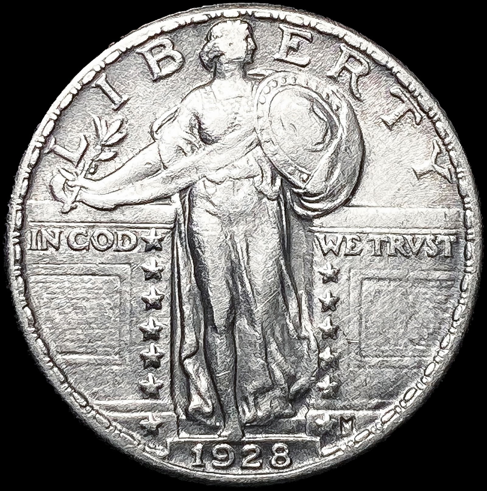 1928 Standing Liberty Quarter CLOSELY UNCIRCULATED (1 of 2)
