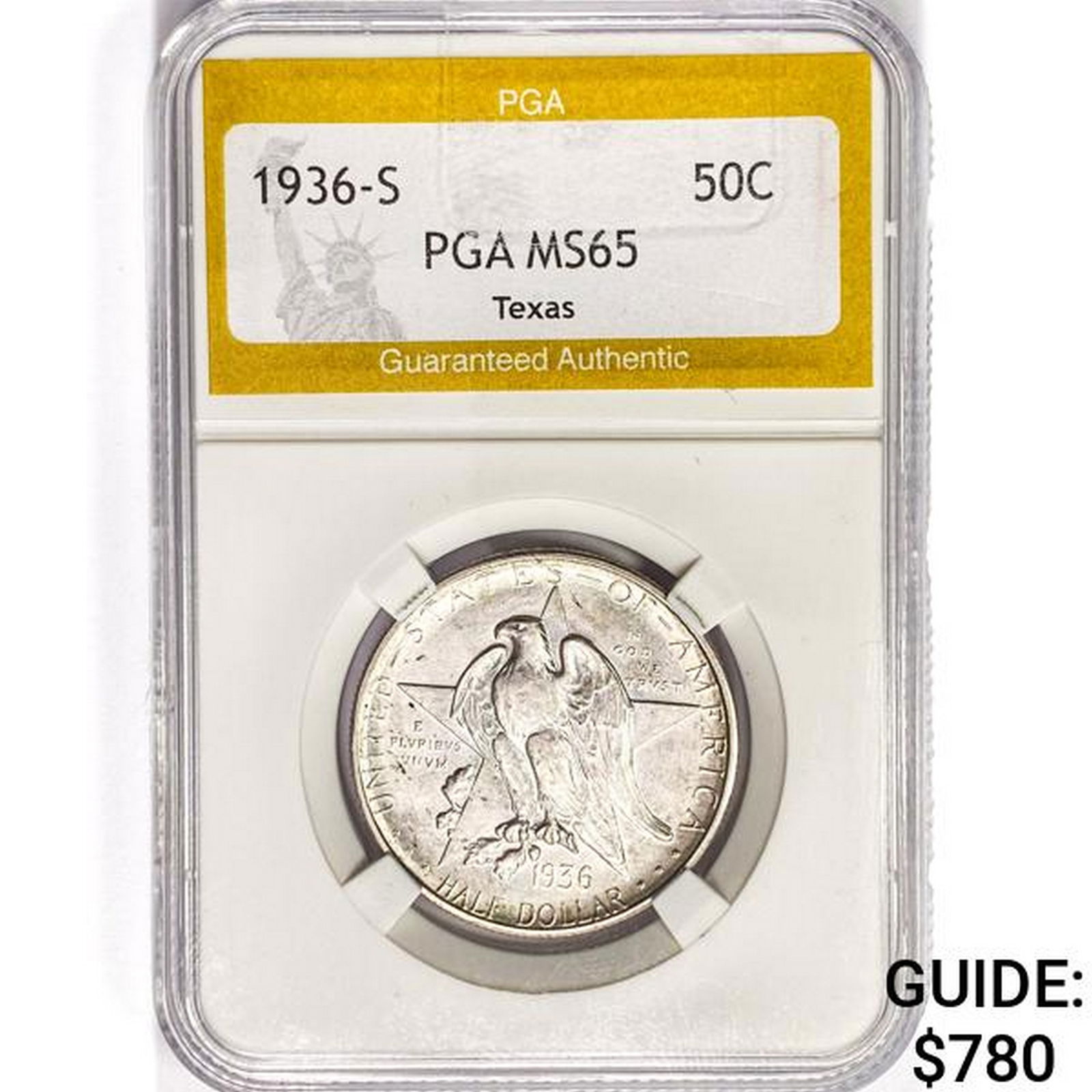 1936-S Texas Half Dollar PGA MS65 (1 of 2)
