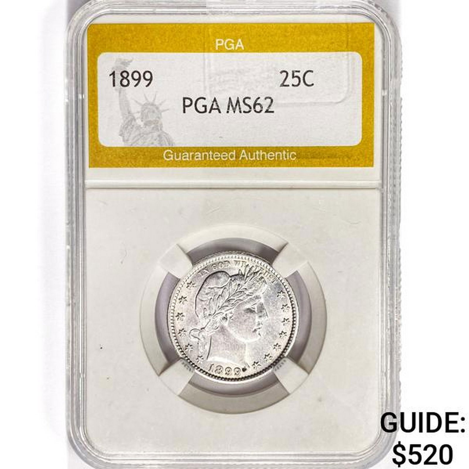 1899 Barber Quarter PGA MS62 (1 of 2)