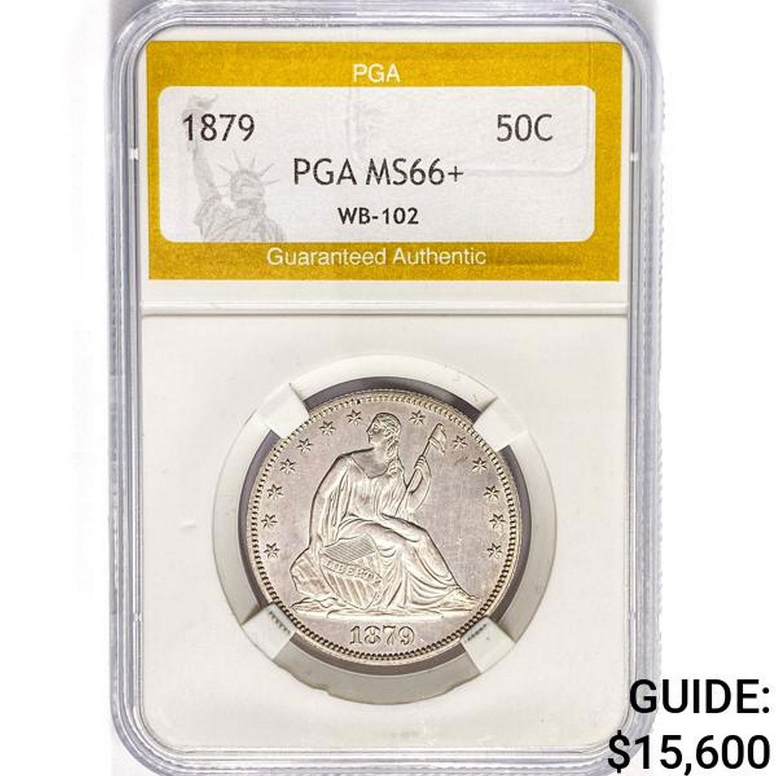 1879 Seated Liberty Half Dollar PGA MS66+ WB-102 (1 of 2)