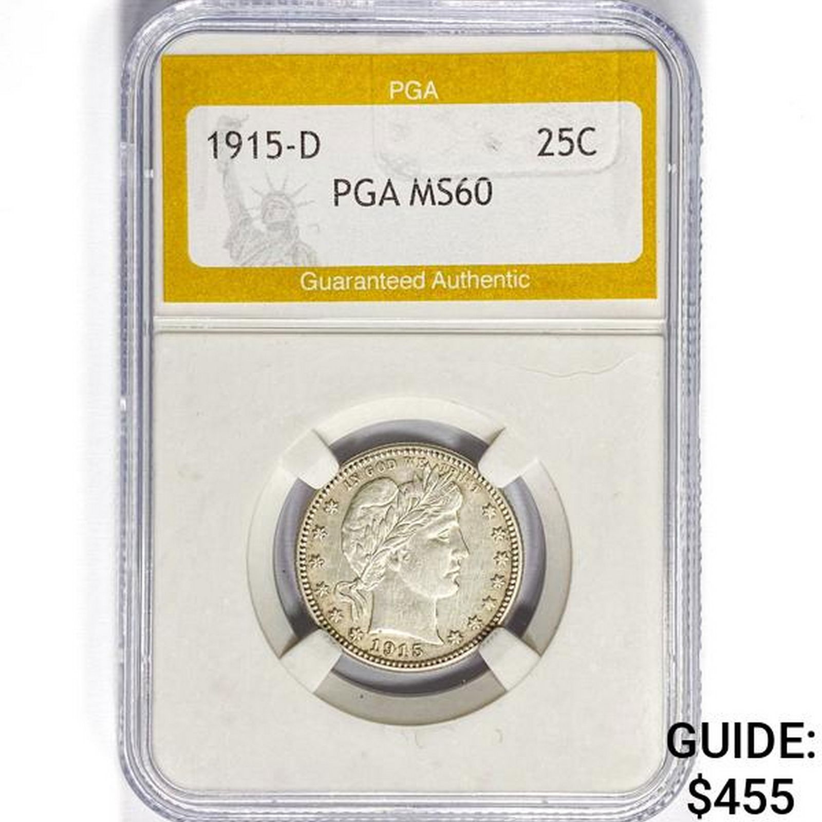 1915-D Barber Quarter PGA MS60 (1 of 2)