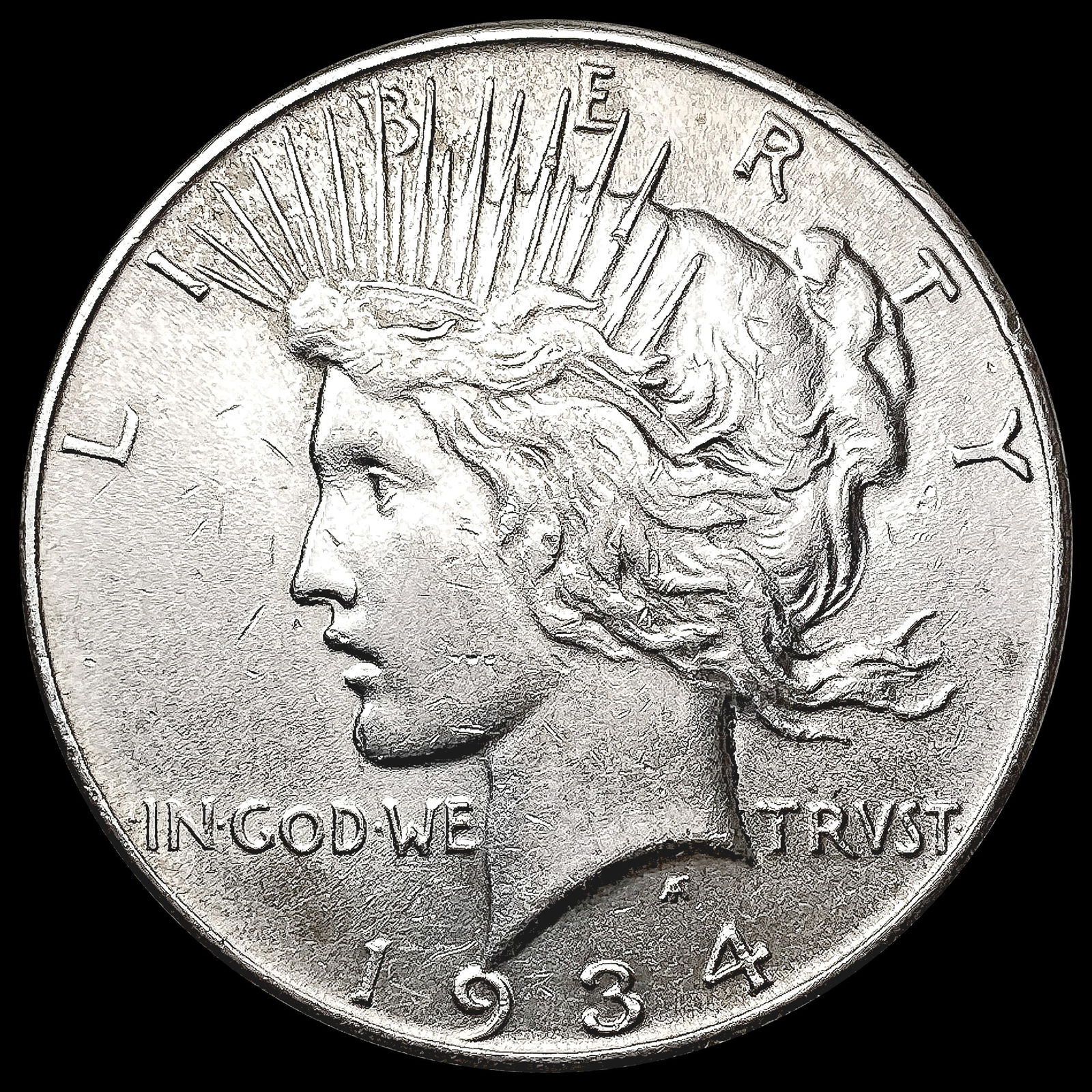 1934 Silver Peace Dollar CHOICE AU (1 of 2)