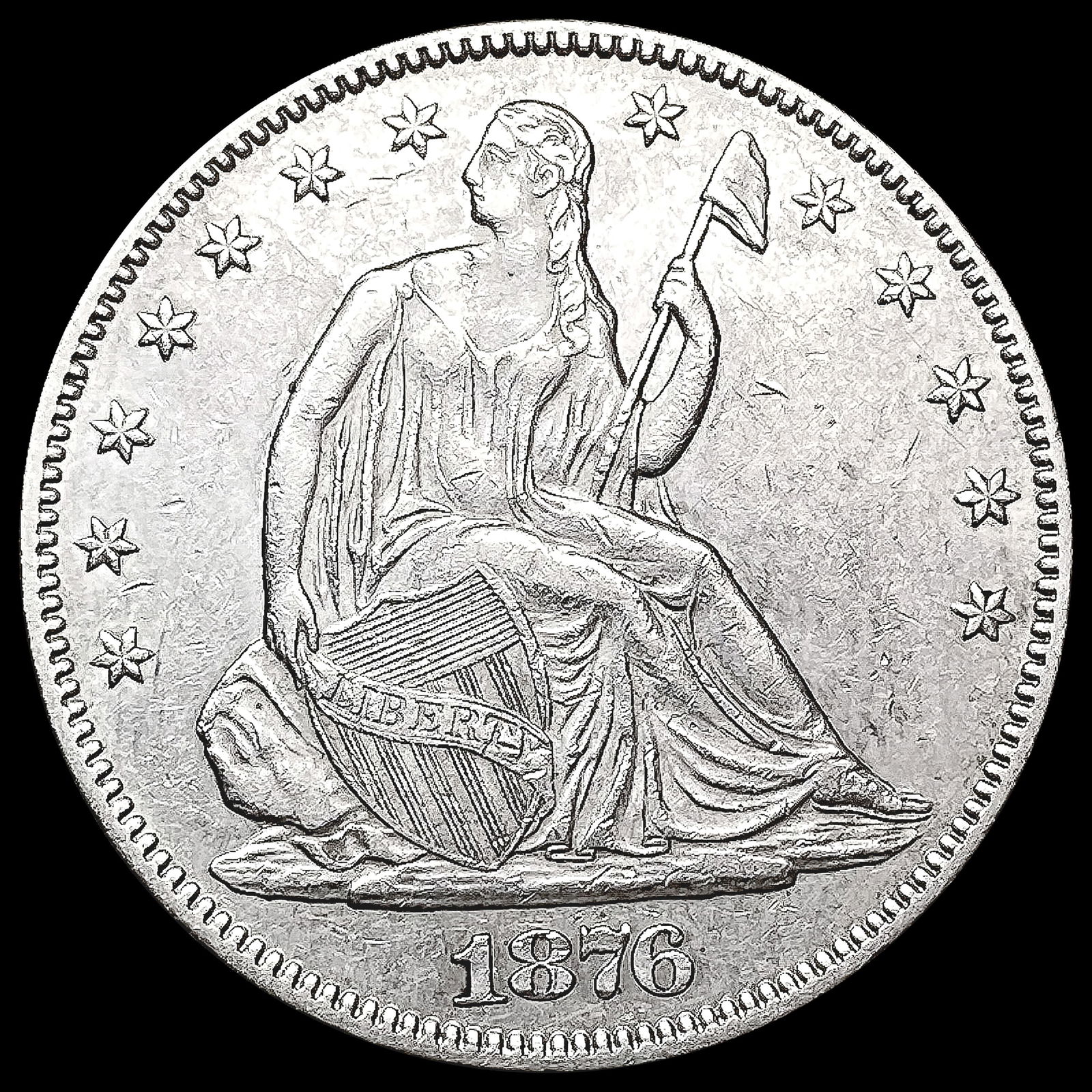 1876 Seated Liberty Half Dollar UNCIRCULATED (1 of 2)