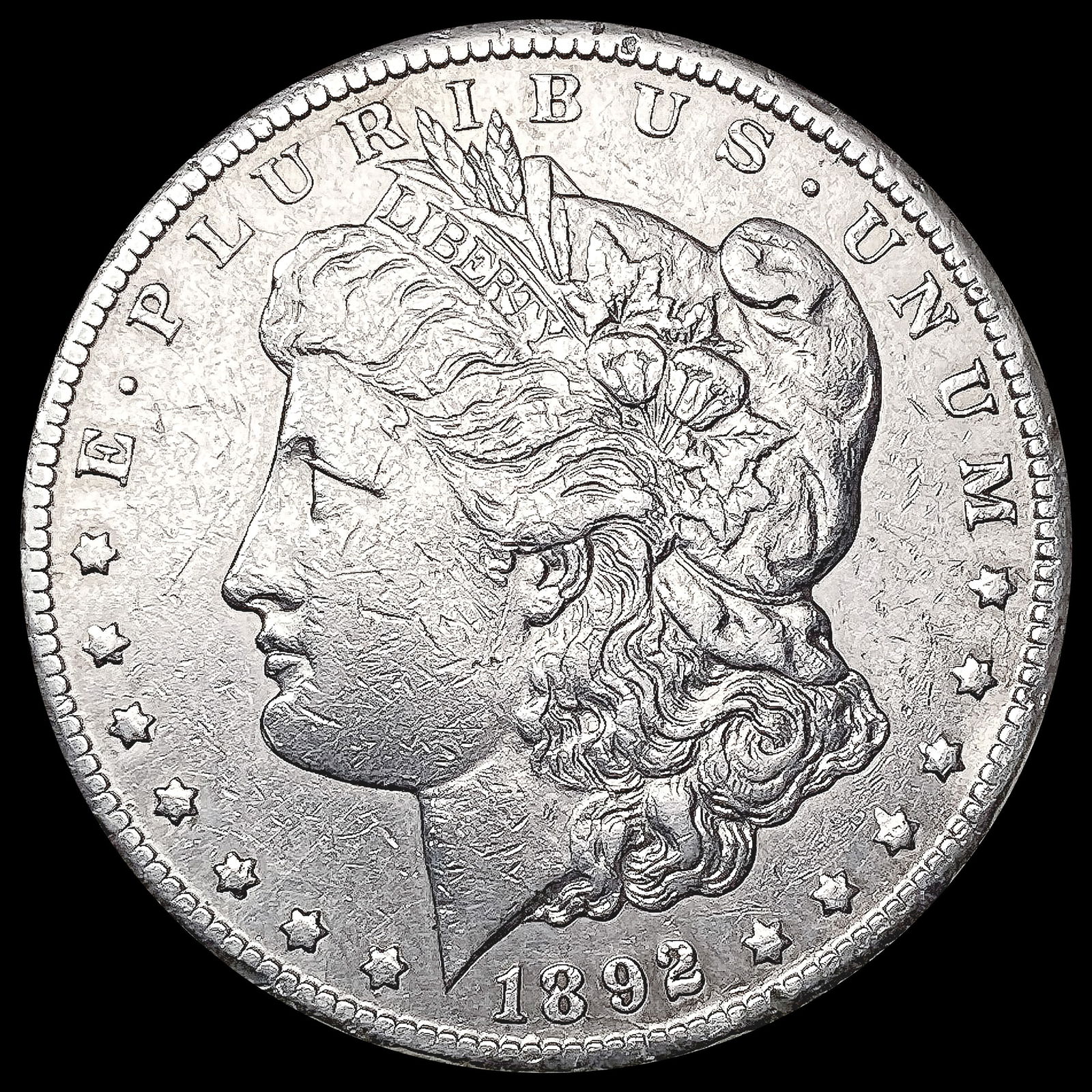 1892-CC Morgan Silver Dollar NEARLY UNCIRCULATED (1 of 2)