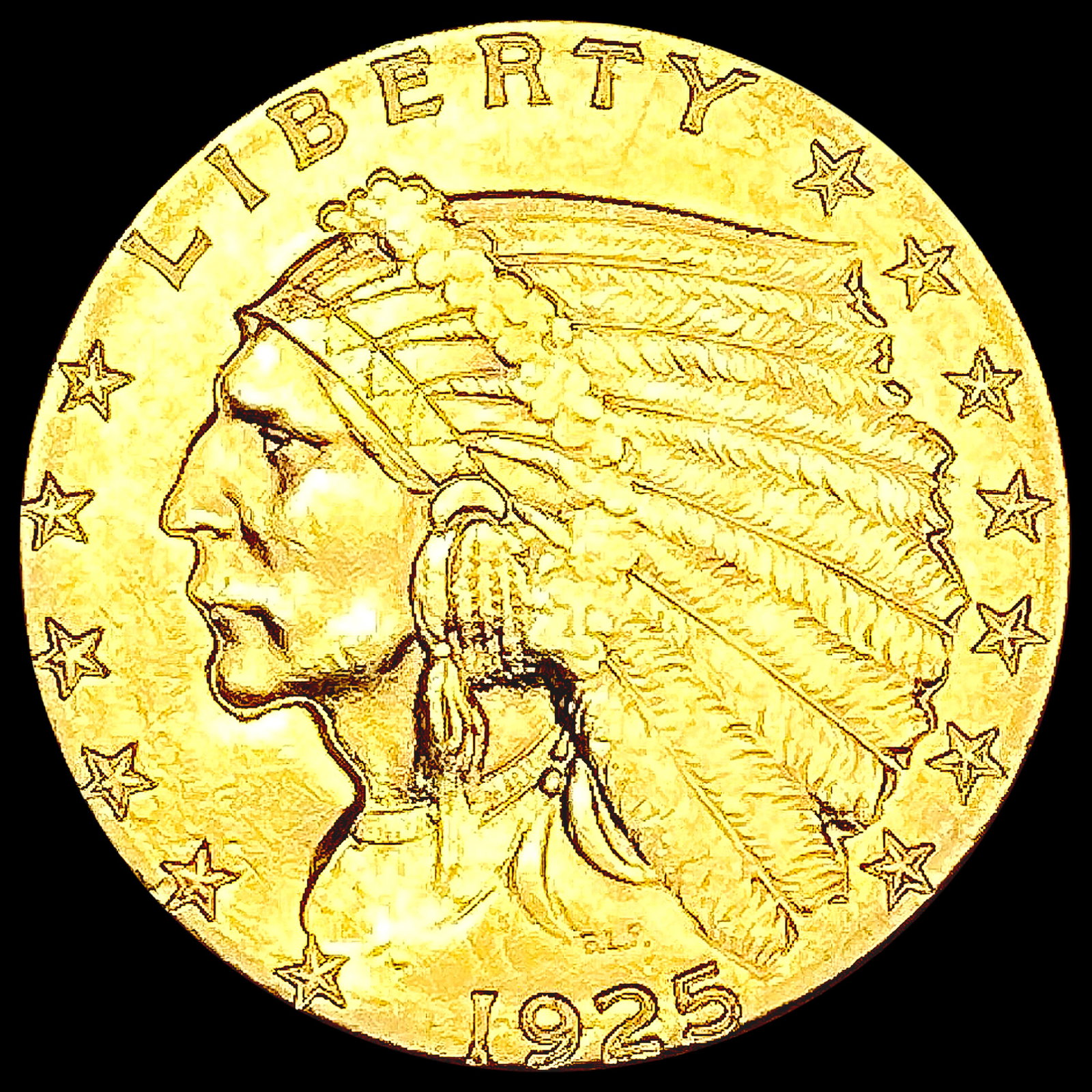 1925-D $2.50 Gold Quarter Eagle UNCIRCULATED: 1925-D $2.50 Gold Quarter Eagle UNCIRCULATED