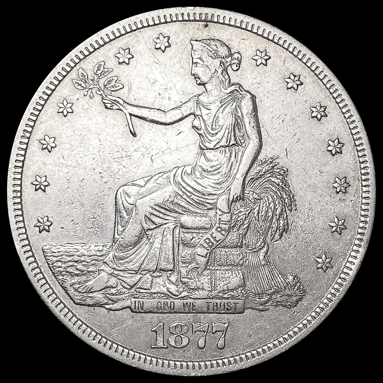 1877-S Silver Trade Dollar NEARLY UNCIRCULATED (1 of 2)