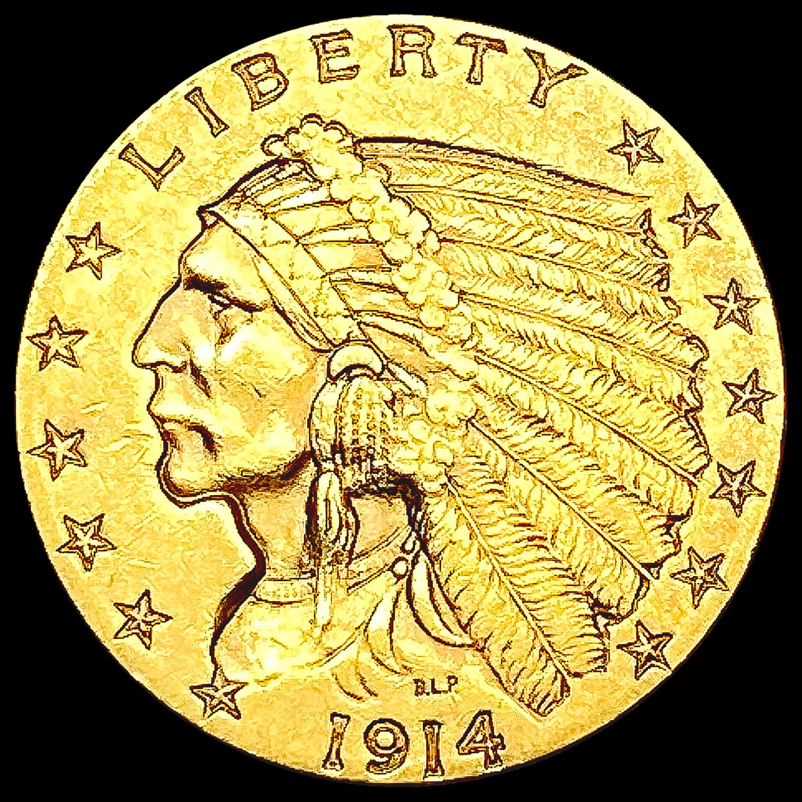 1914 $2.50 Gold Quarter Eagle UNCIRCULATED (1 of 2)