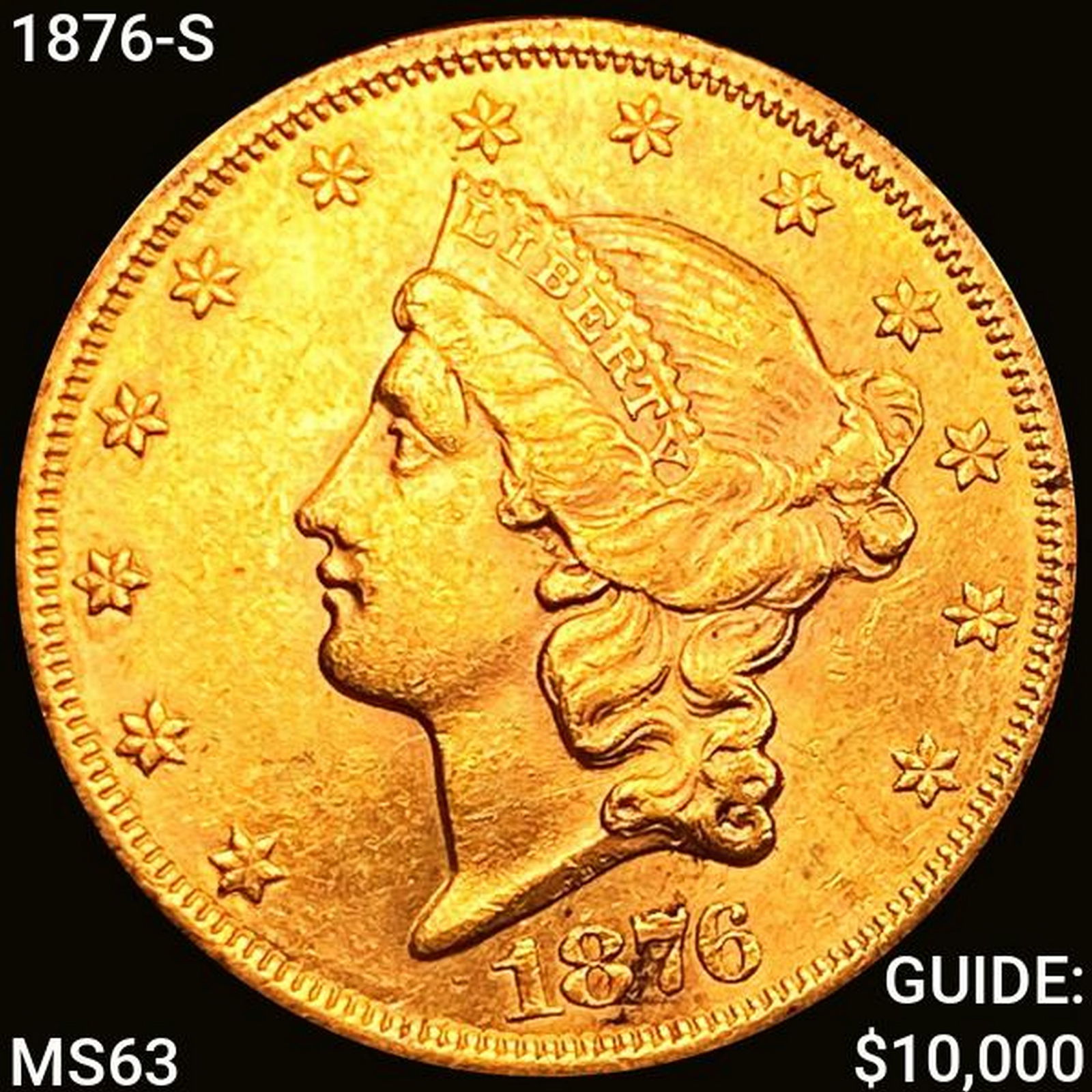1876-S $20 Gold Double Eagle UNCIRCULATED (1 of 2)