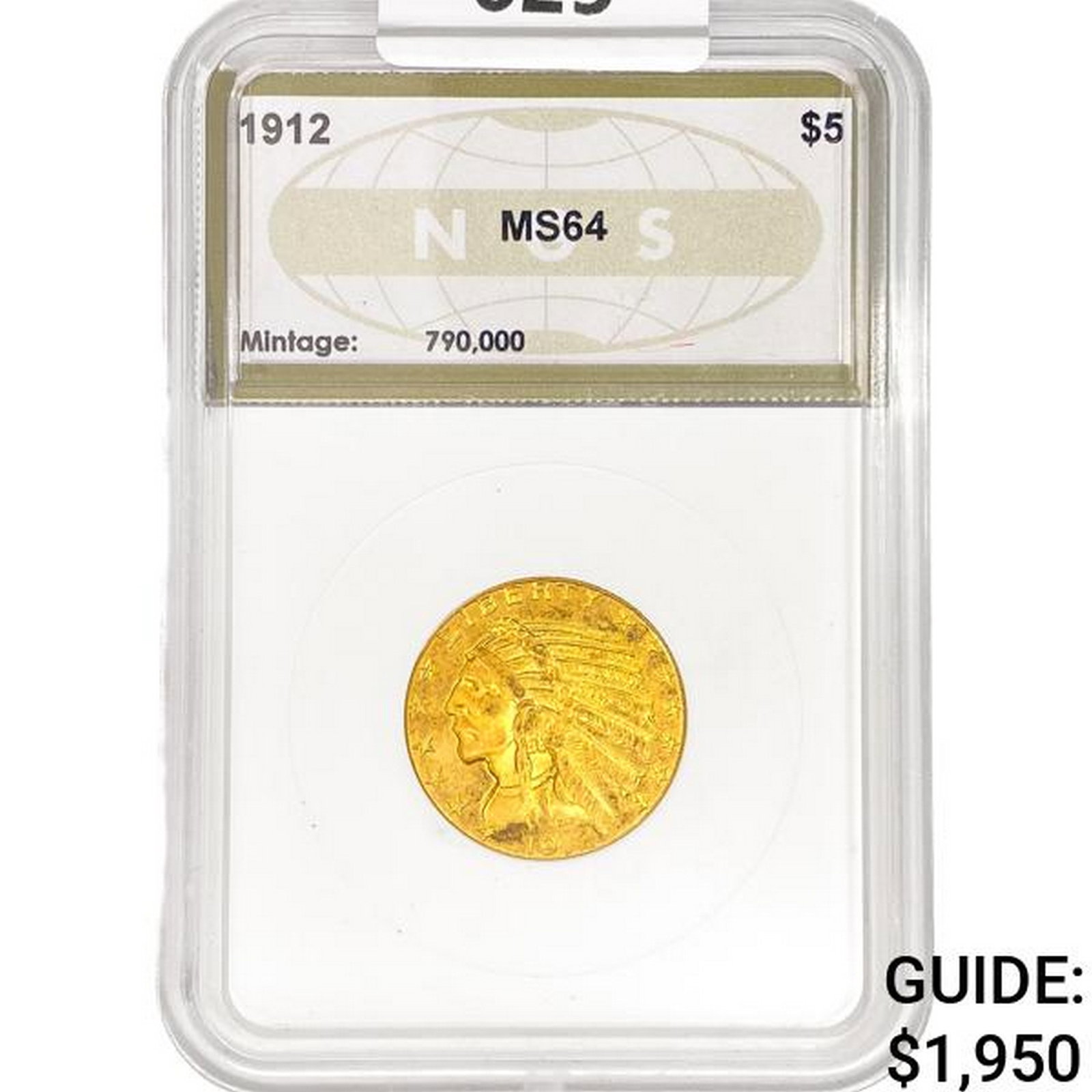 1912 $5 Gold Half Eagle NGS MS64 (1 of 2)