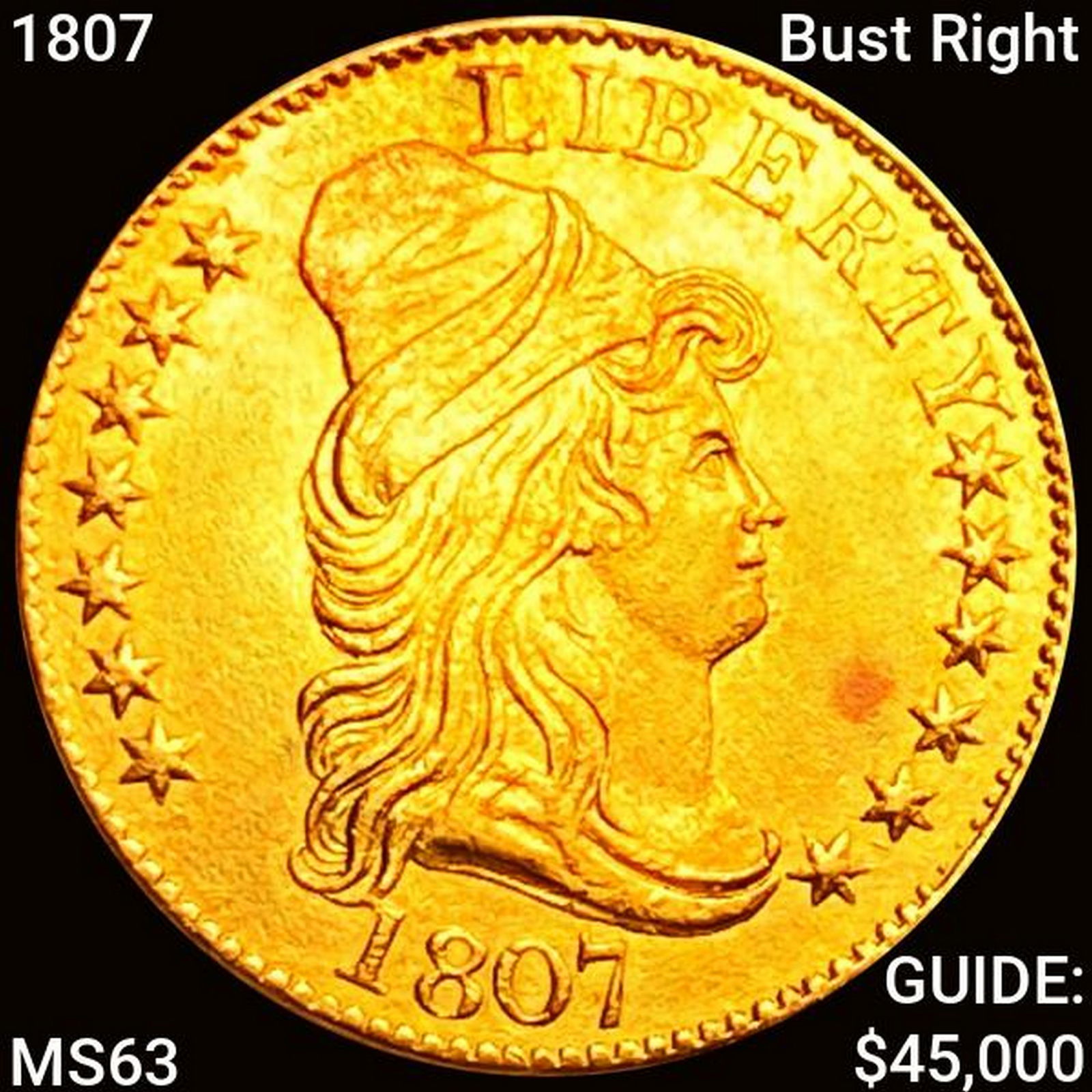 1807 Bust Right $5 Gold Half Eagle UNCIRCULATED (1 of 2)