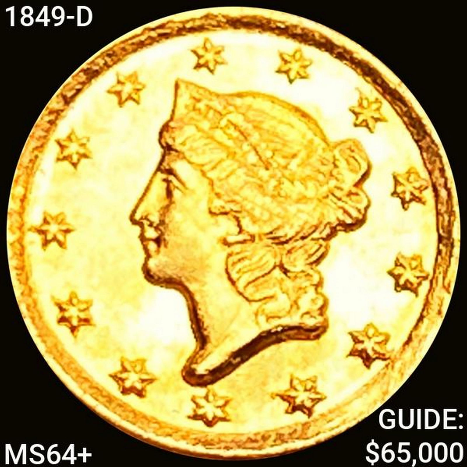 1849-D Rare Gold Dollar UNCIRCULATED (1 of 2)