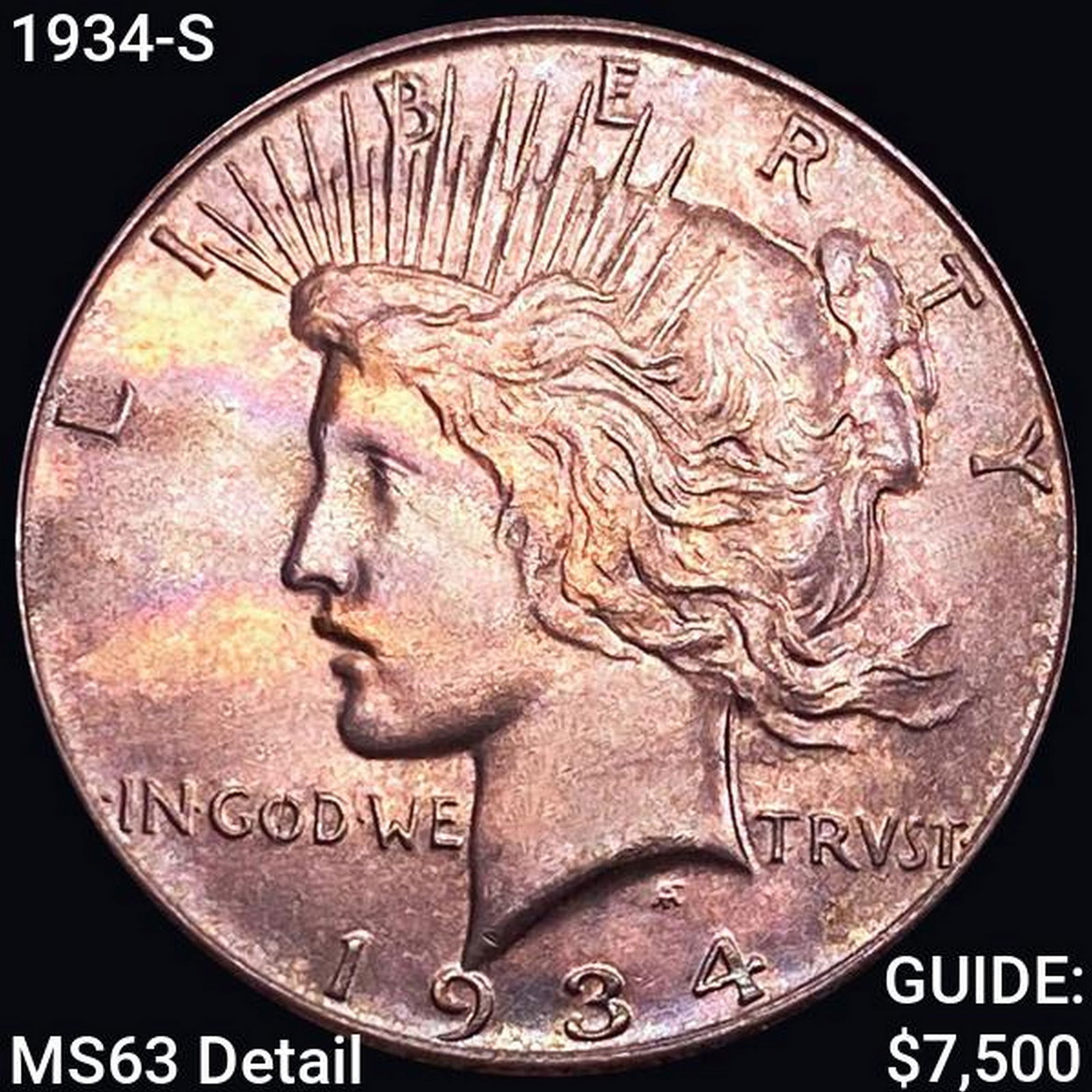 1934-S Silver Peace Dollar CHOICE BU (1 of 2)