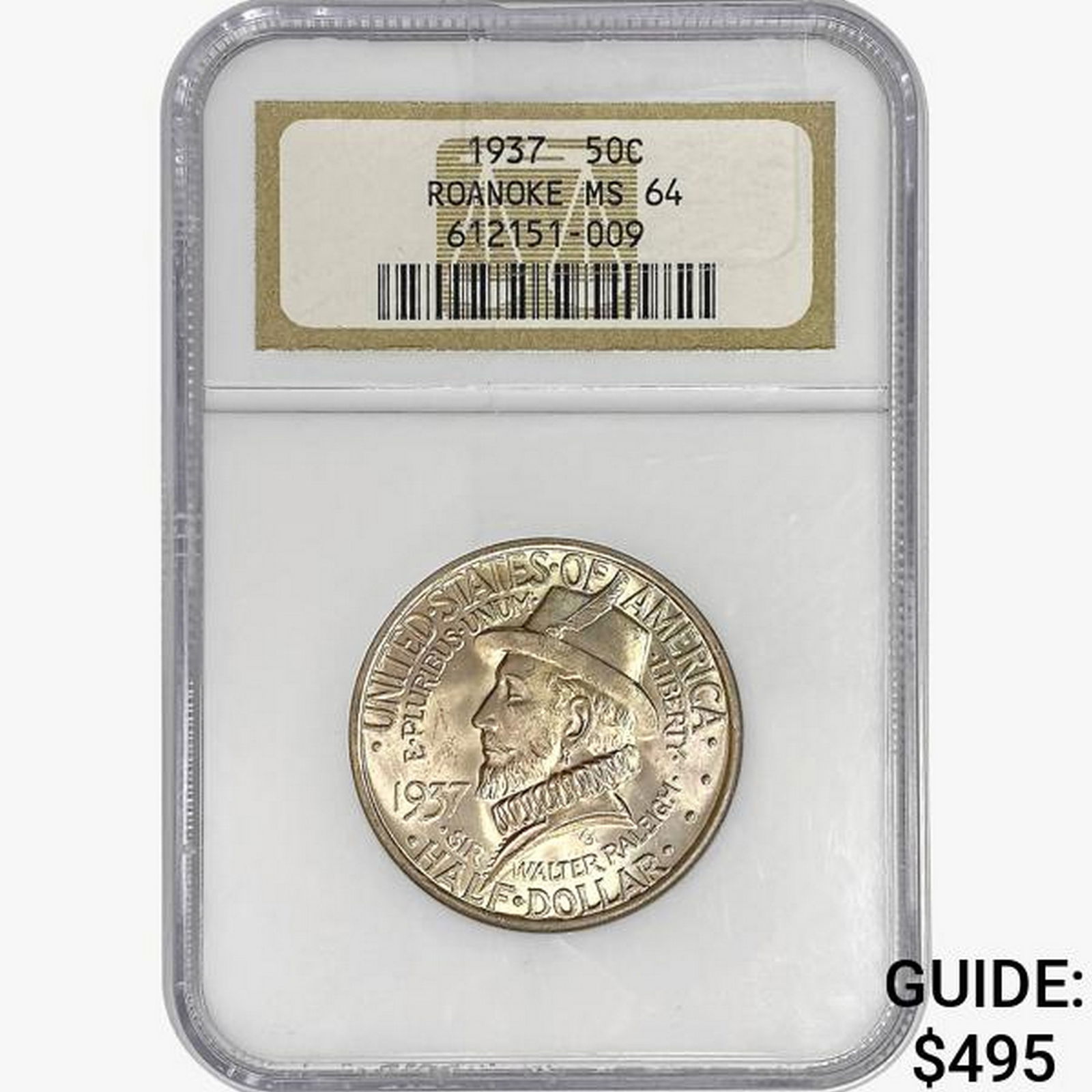 1937 Roanoke Half Dollar NGC MS64 (1 of 2)