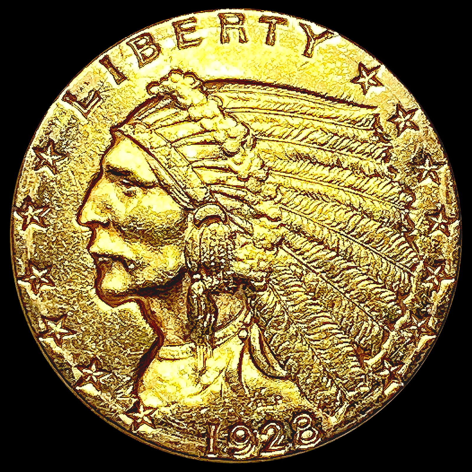 1928 $2.50 Gold Quarter Eagle CLOSELY UNCIRCULATED (1 of 2)