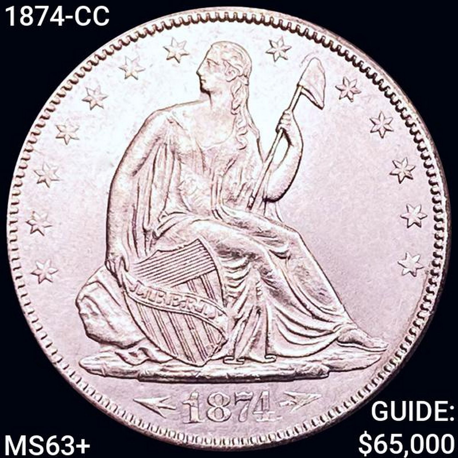 1874-CC Seated Liberty Half Dollar UNCIRCULATED (1 of 2)