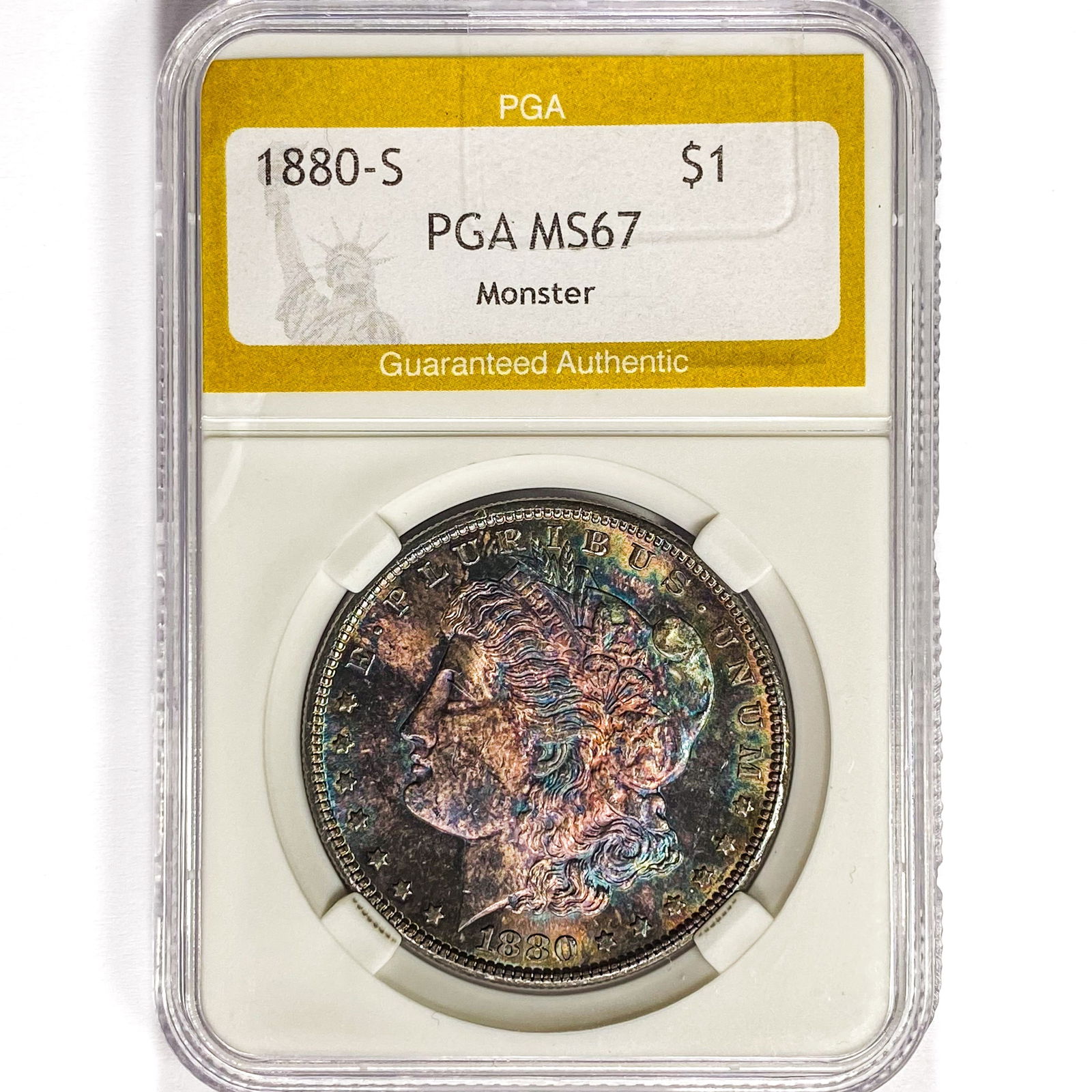 1880-S Morgan Silver Dollar PGA MS67 Monster (1 of 2)