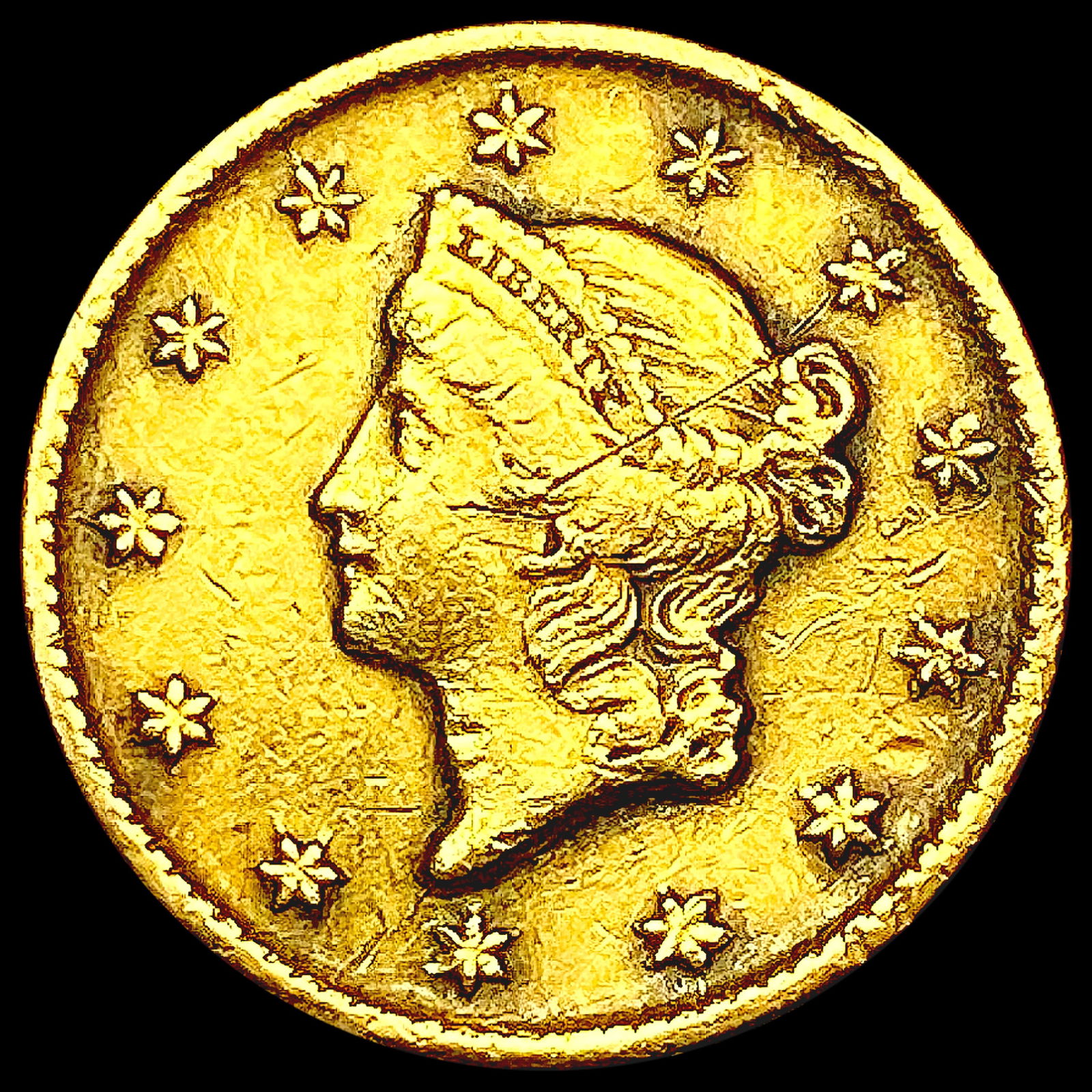 1849-O Rare Gold Dollar NEARLY UNCIRCULATED (1 of 2)