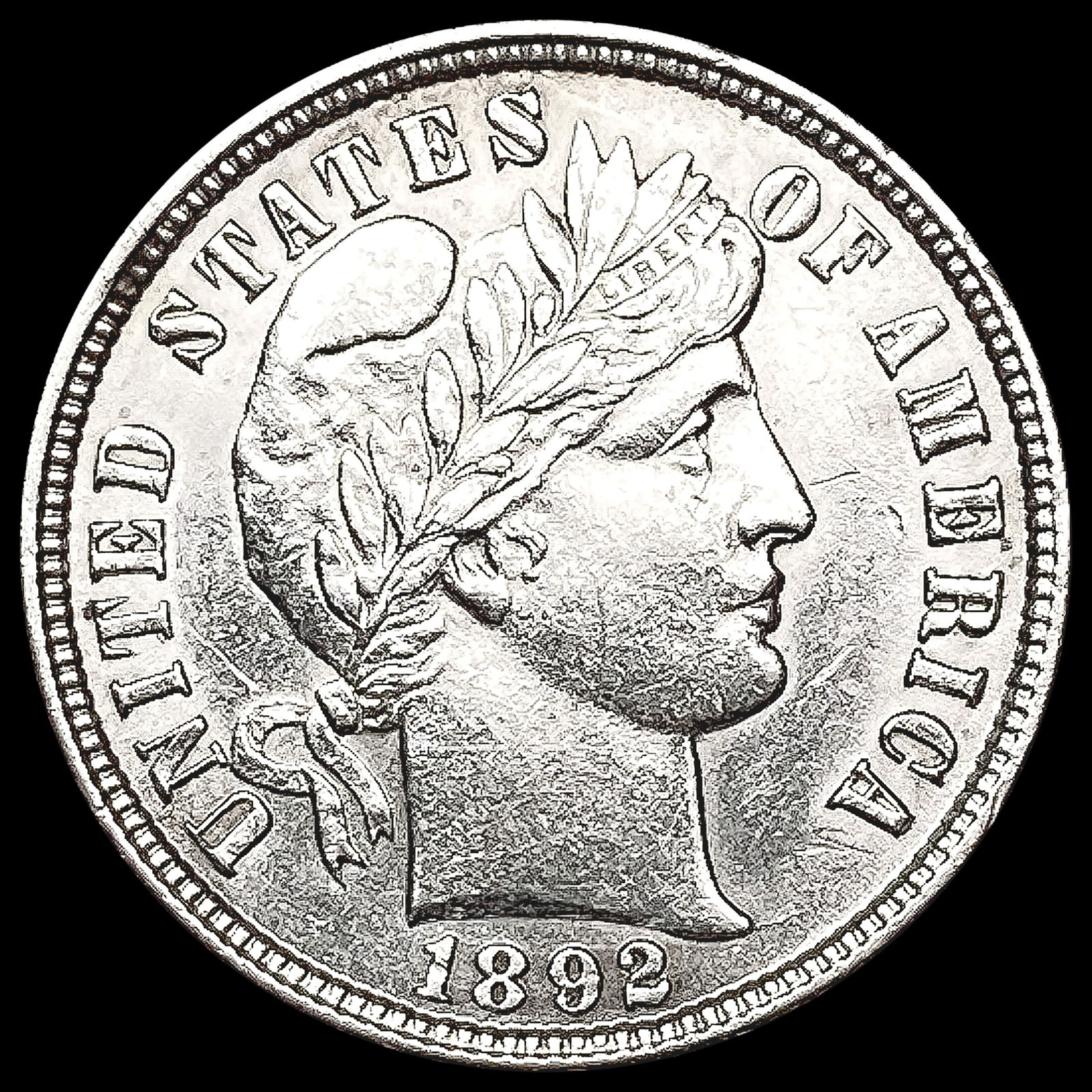 1892 Barber Dime CHOICE BU (1 of 2)