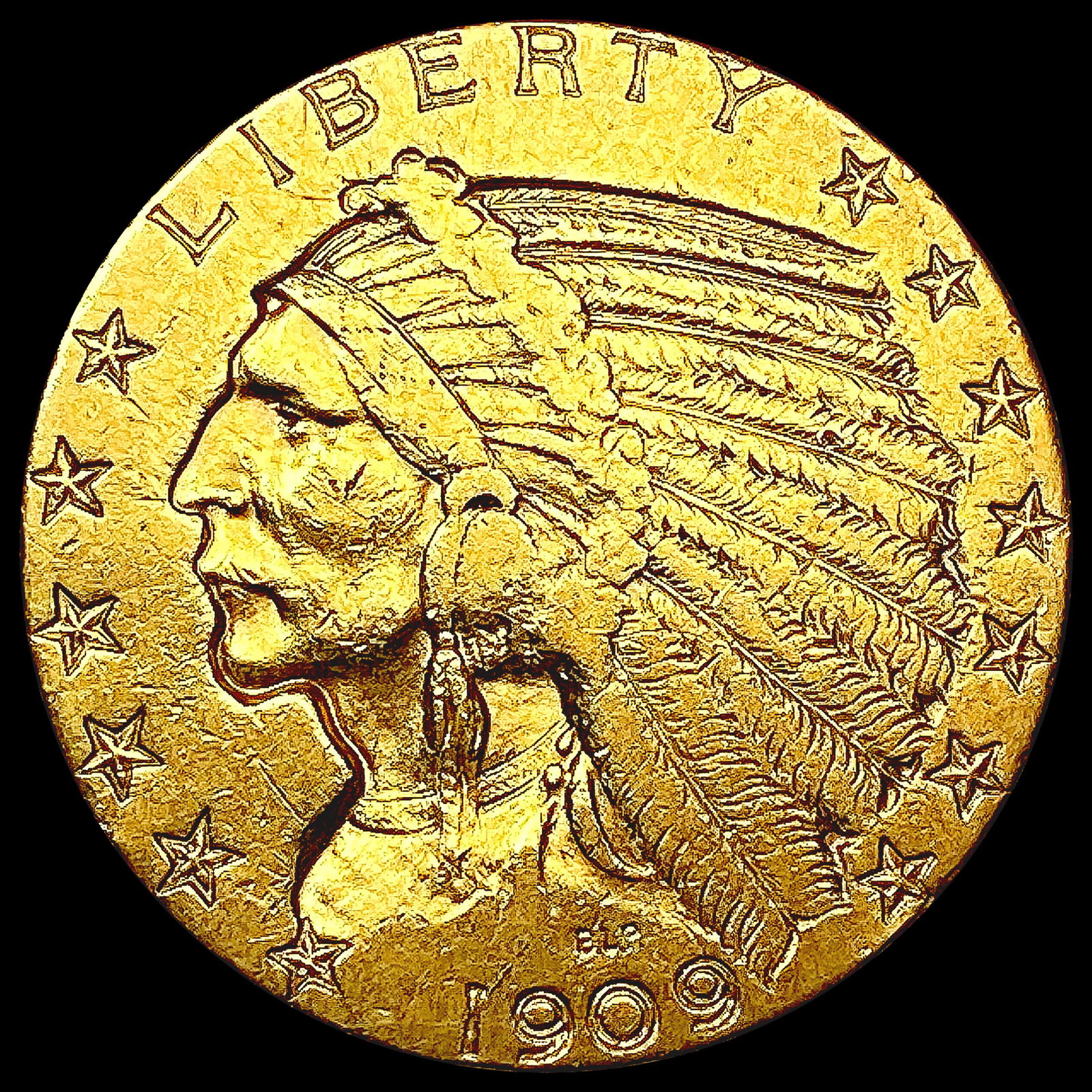 1909-S $5 Gold Half Eagle CLOSELY UNCIRCULATED (1 of 2)