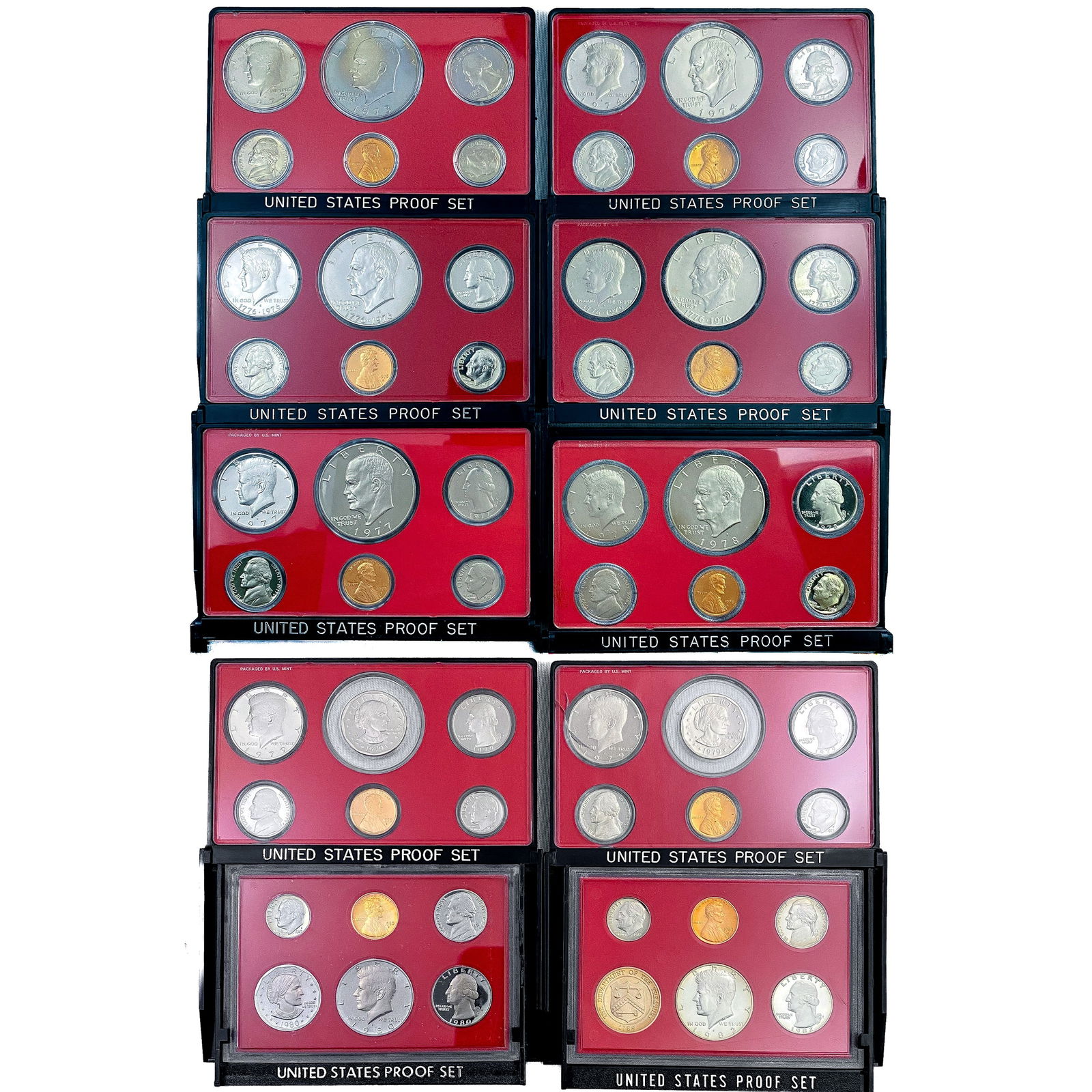 1973-1982 US Proof Mint Sets [58 Coins] (1 of 2)