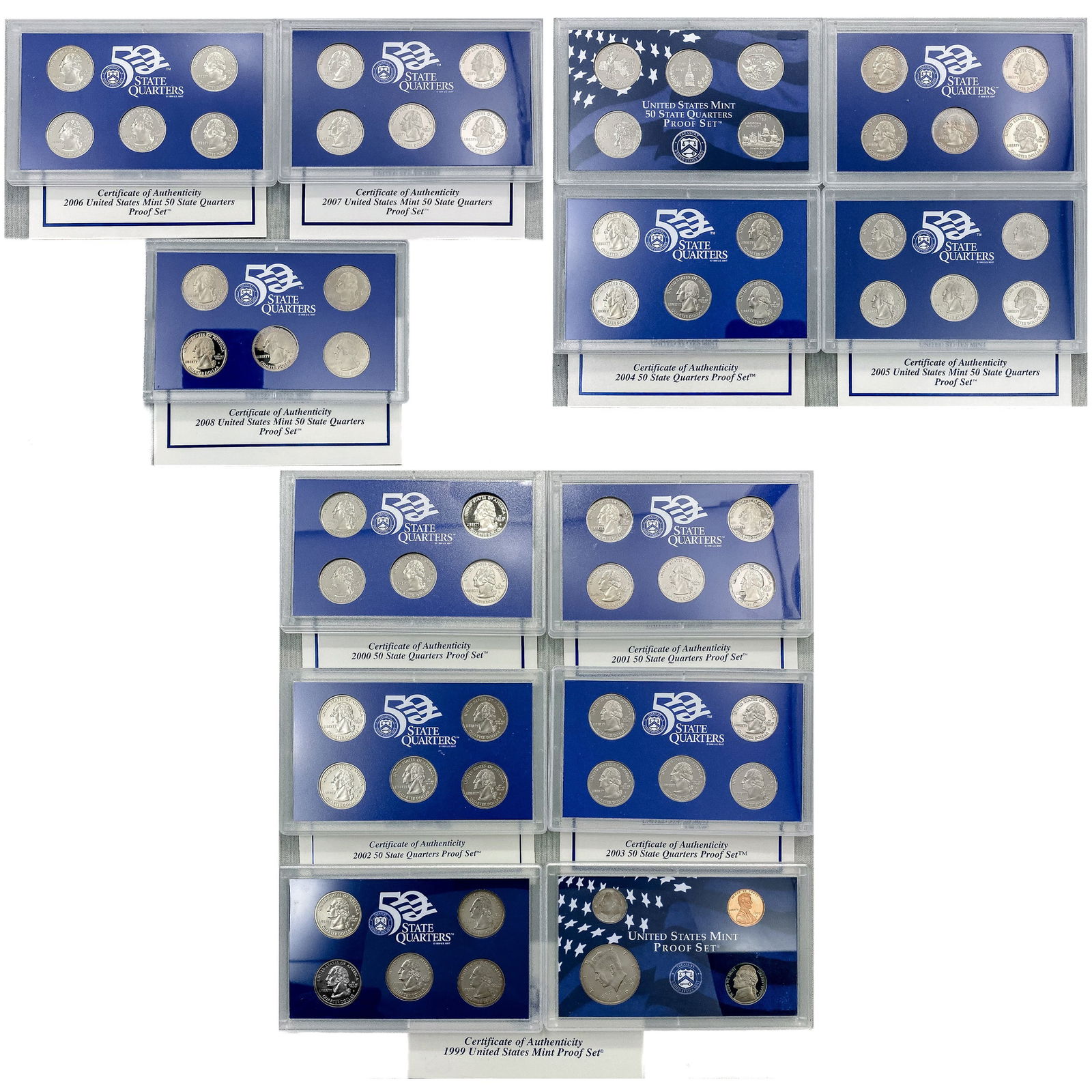 1999-2008 US Proof Mint Sets [64 Coins] (1 of 2)