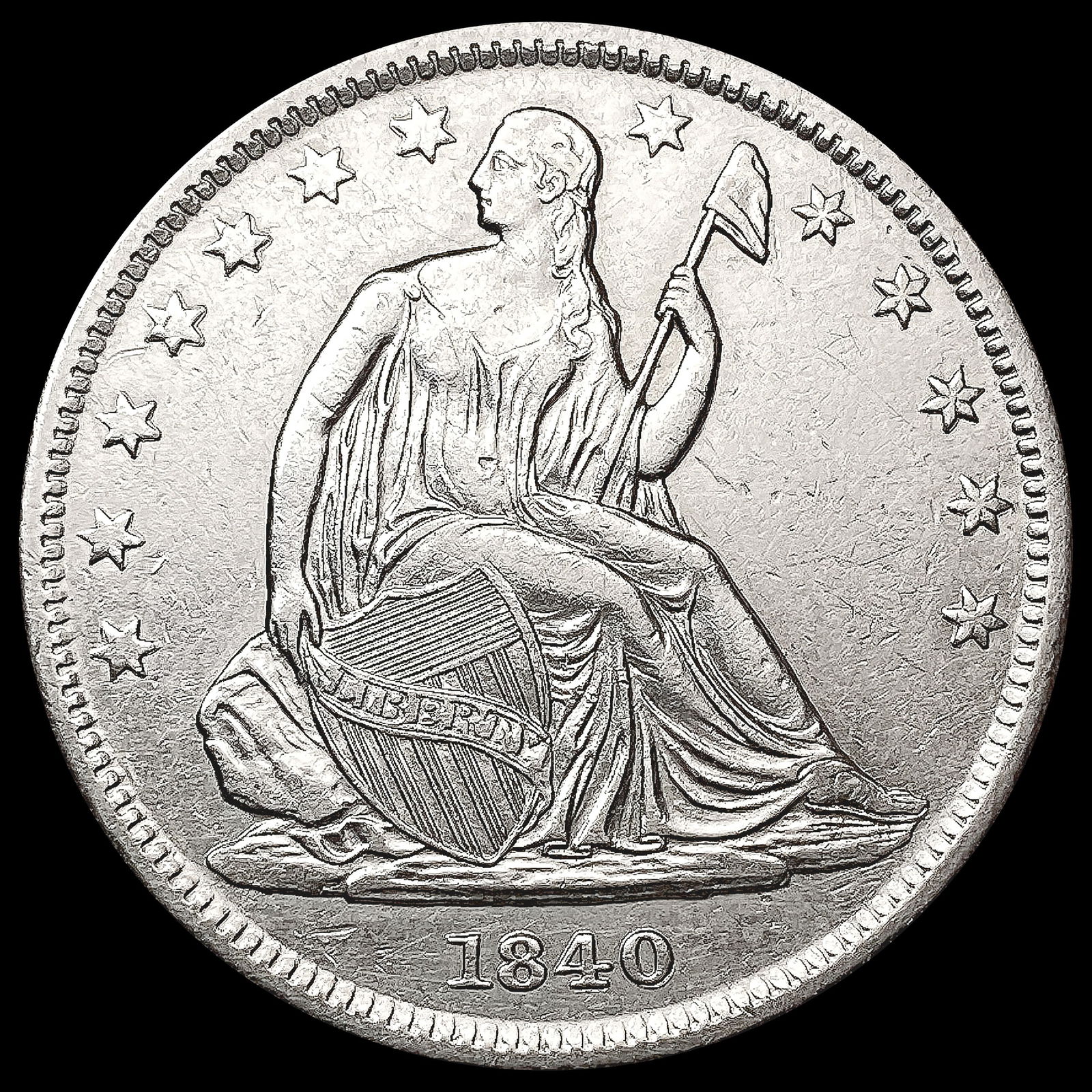 1840 Seated Liberty Half Dollar CHOICE AU (1 of 2)