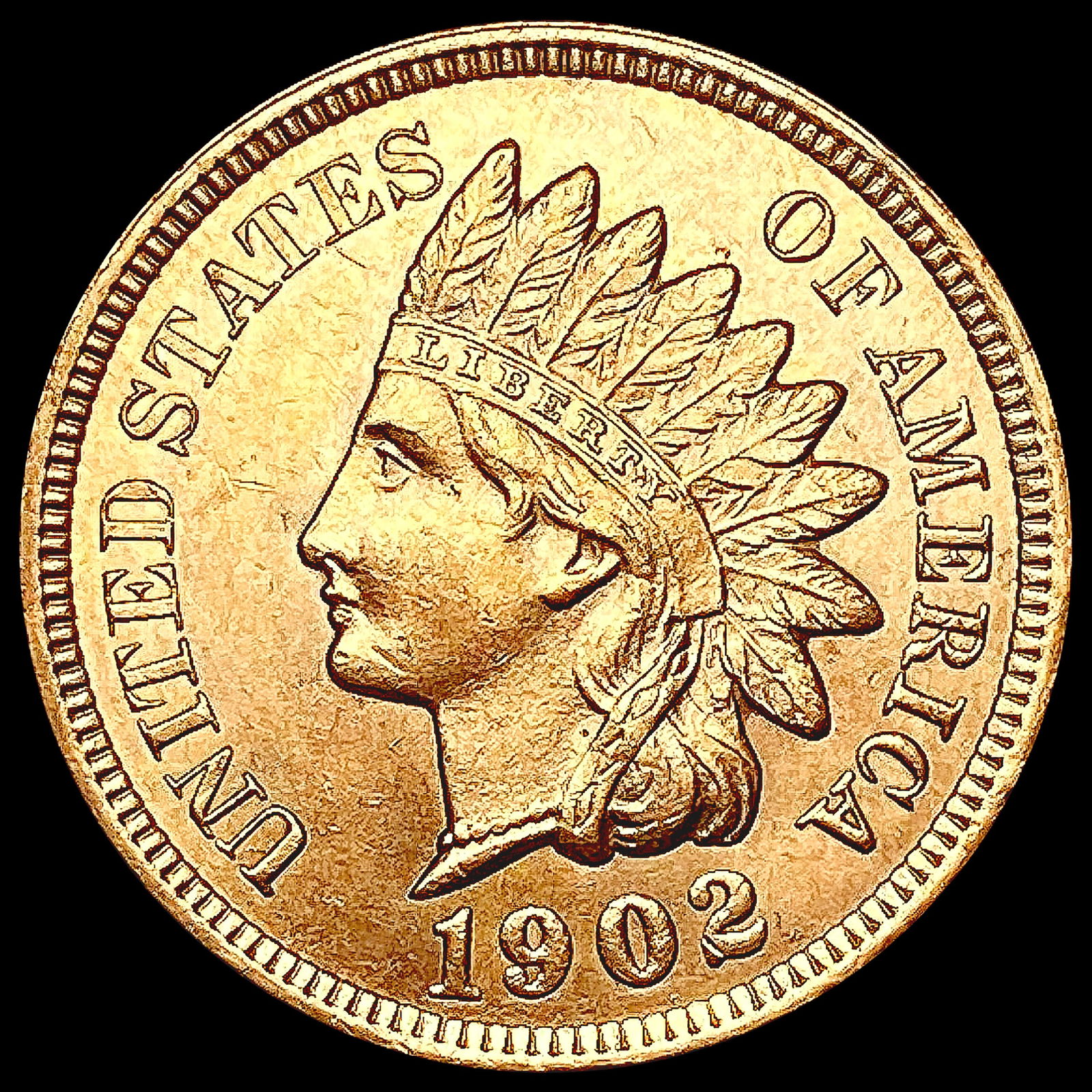1902 RED Indian Head Cent GEM BU (1 of 2)