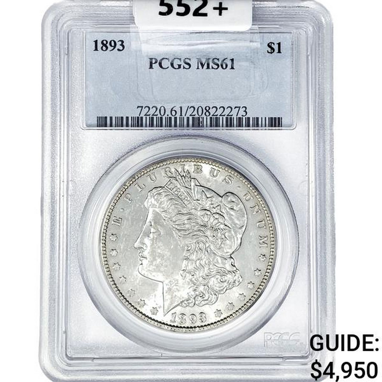 1893 Morgan Silver Dollar PCGS MS61 (1 of 2)