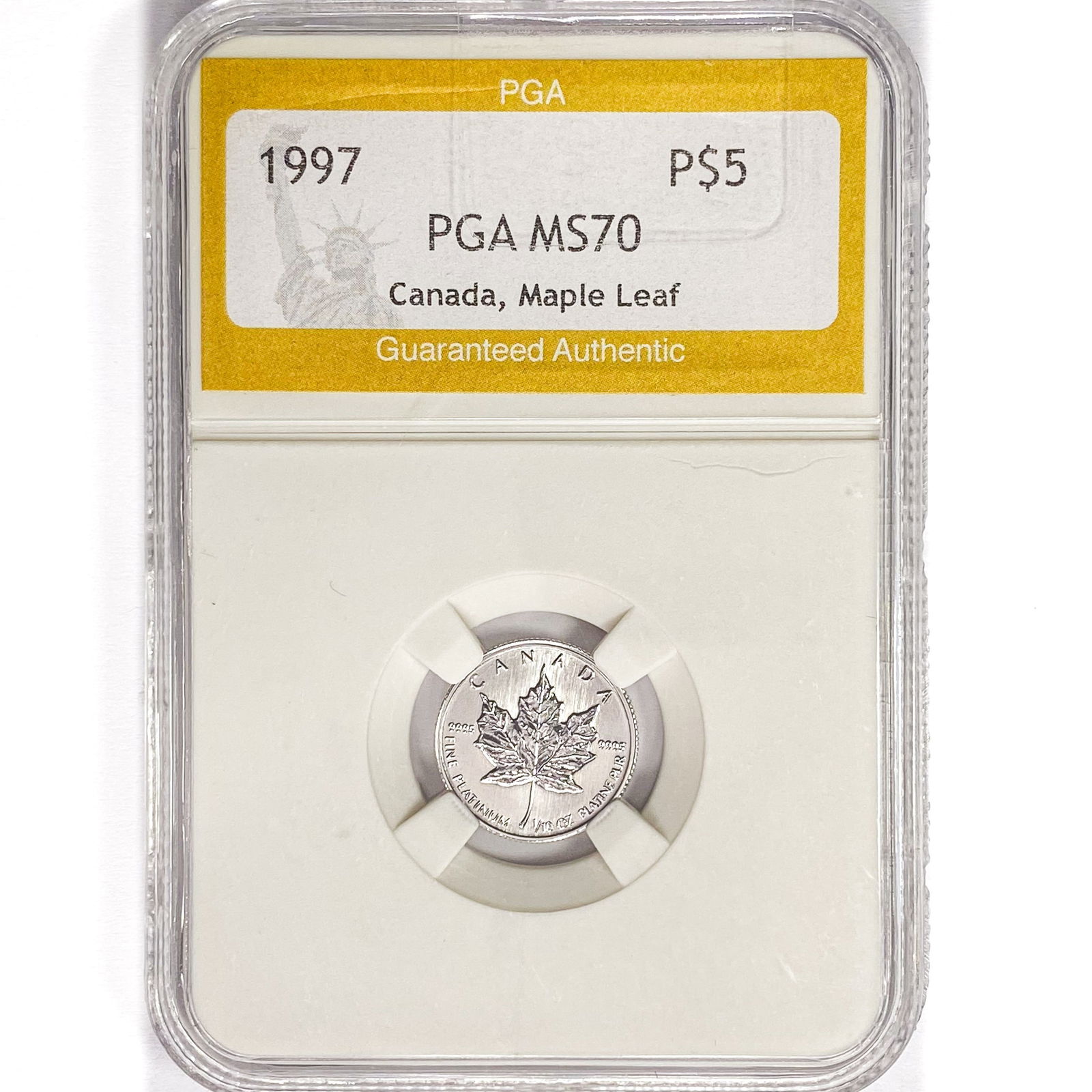 1997 $5 Canada 1/10oz. Platinum PGA MS70 (1 of 2)