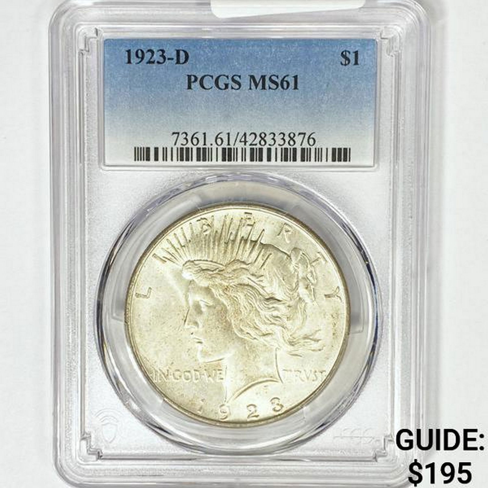 1923-D Silver Peace Dollar PCGS MS61 (1 of 2)