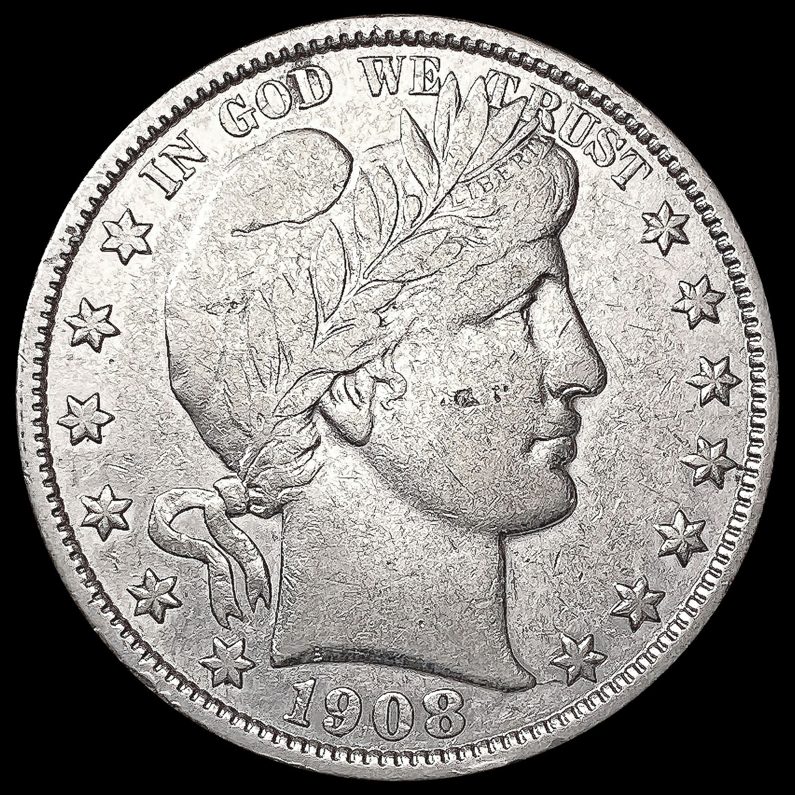 1908-O Barber Half Dollar CLOSELY UNCIRCULATED (1 of 2)