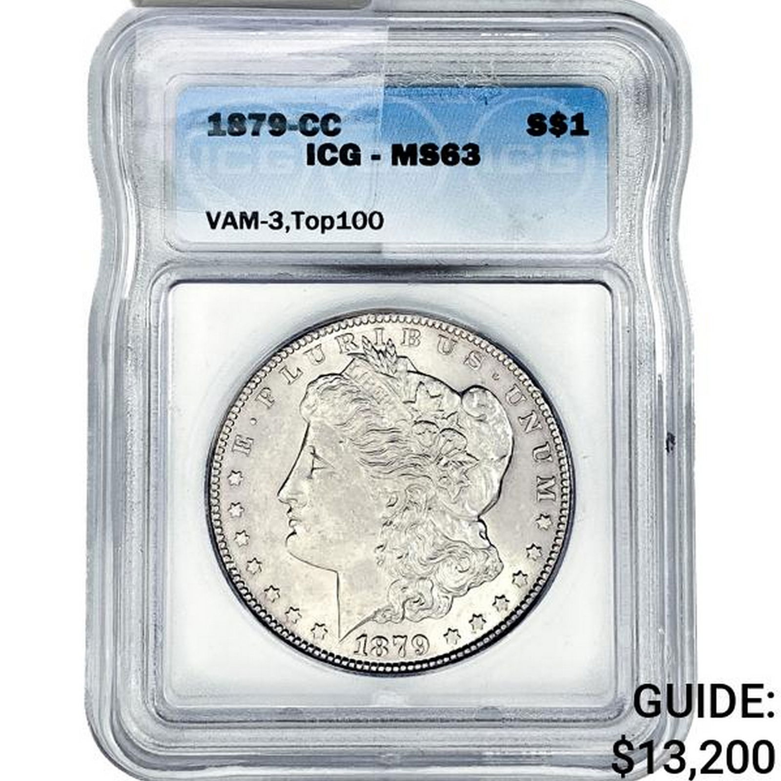 1879-CC Morgan Silver Dollar ICG MS63 VAM-3 (1 of 2)