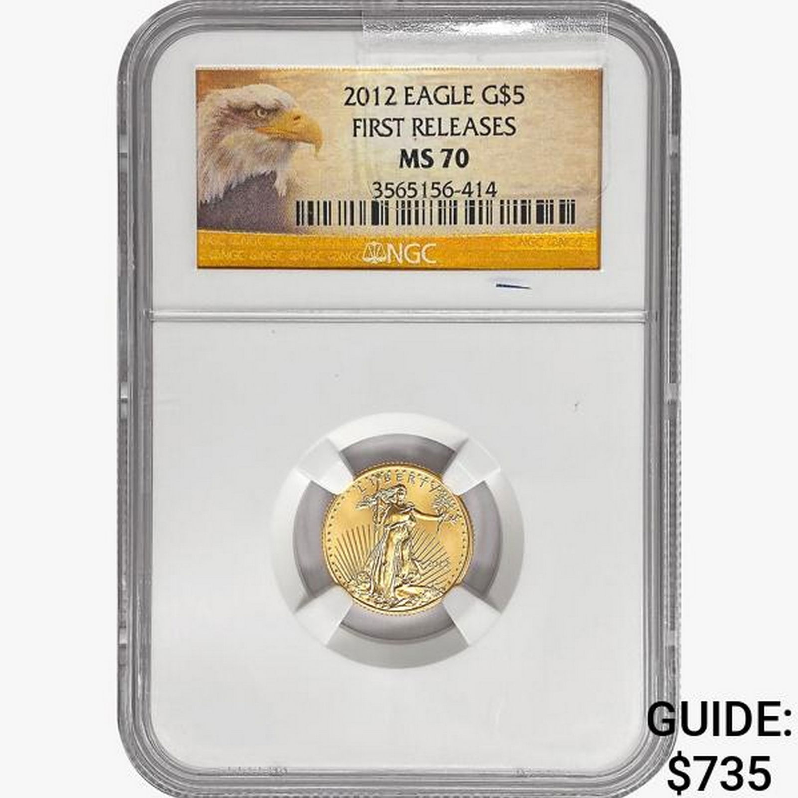 2012 $5 1/10oz. American Gold Eagle NGC MS70 (1 of 2)