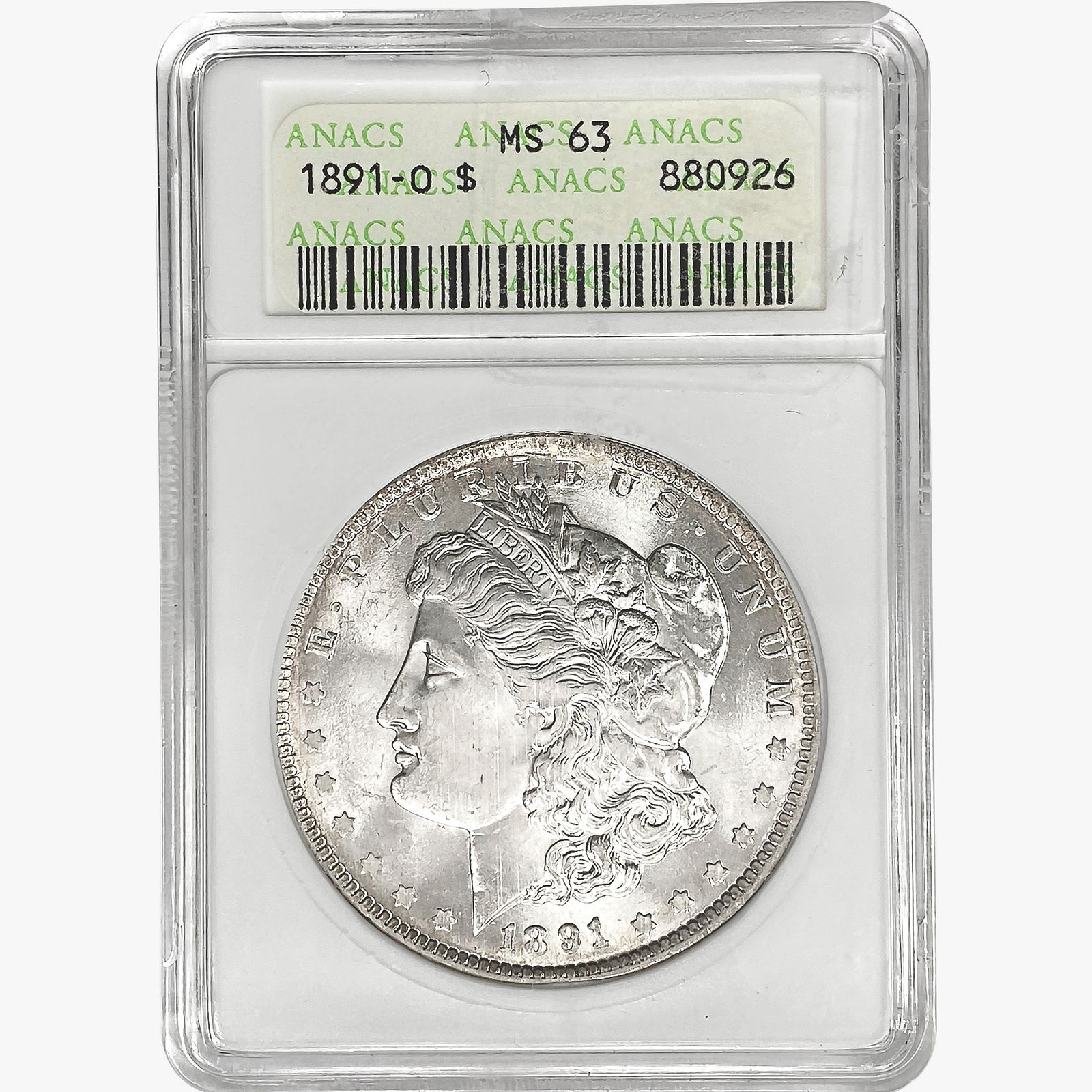 1891-O Morgan Silver Dollar ANACS MS63 (1 of 2)