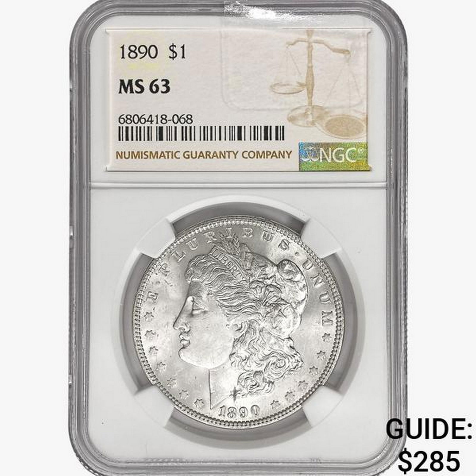 1890 Morgan Silver Dollar NGC MS63 (1 of 2)
