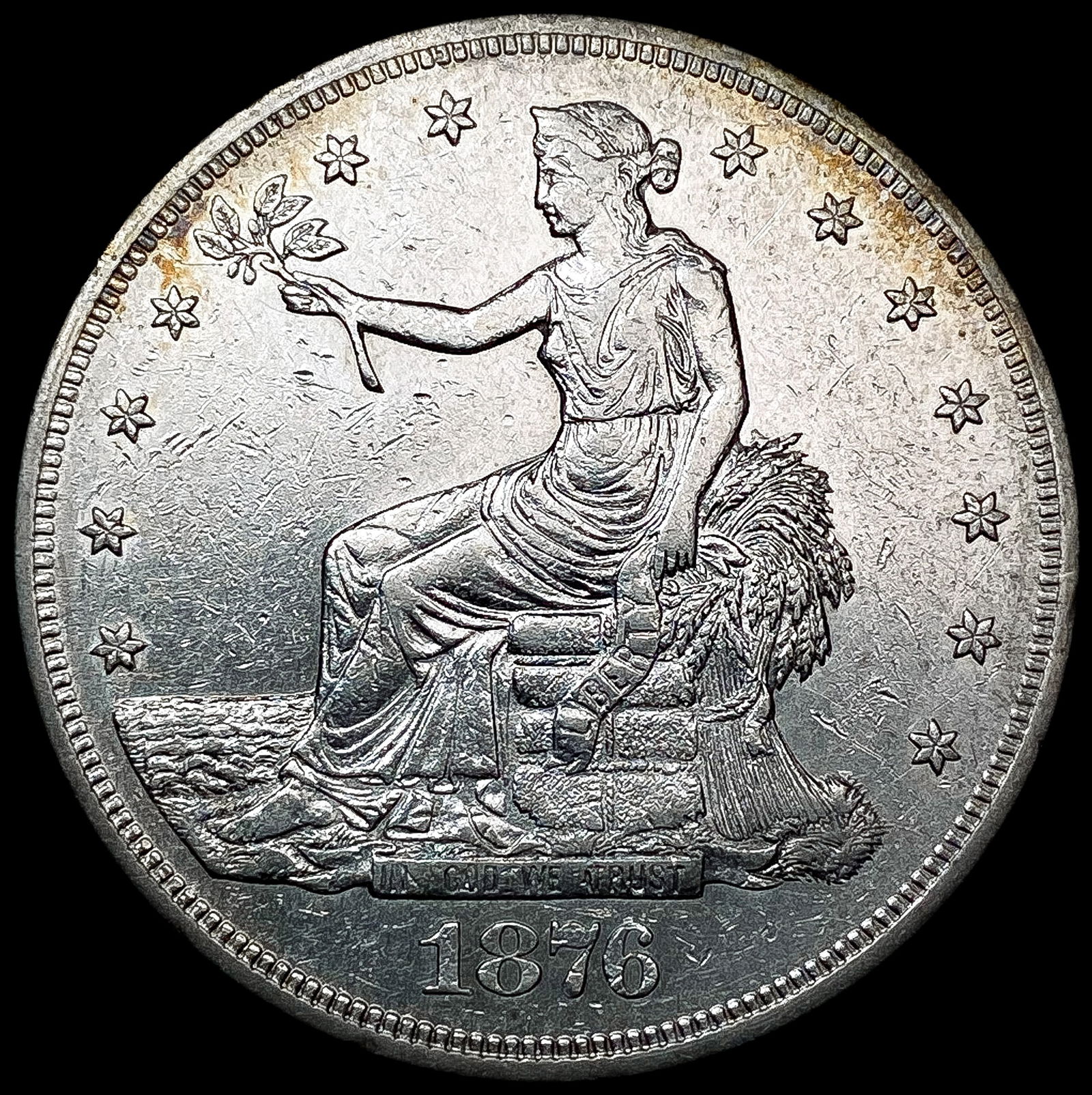 1876-S Silver Trade Dollar NEARLY UNCIRCULATED (1 of 2)