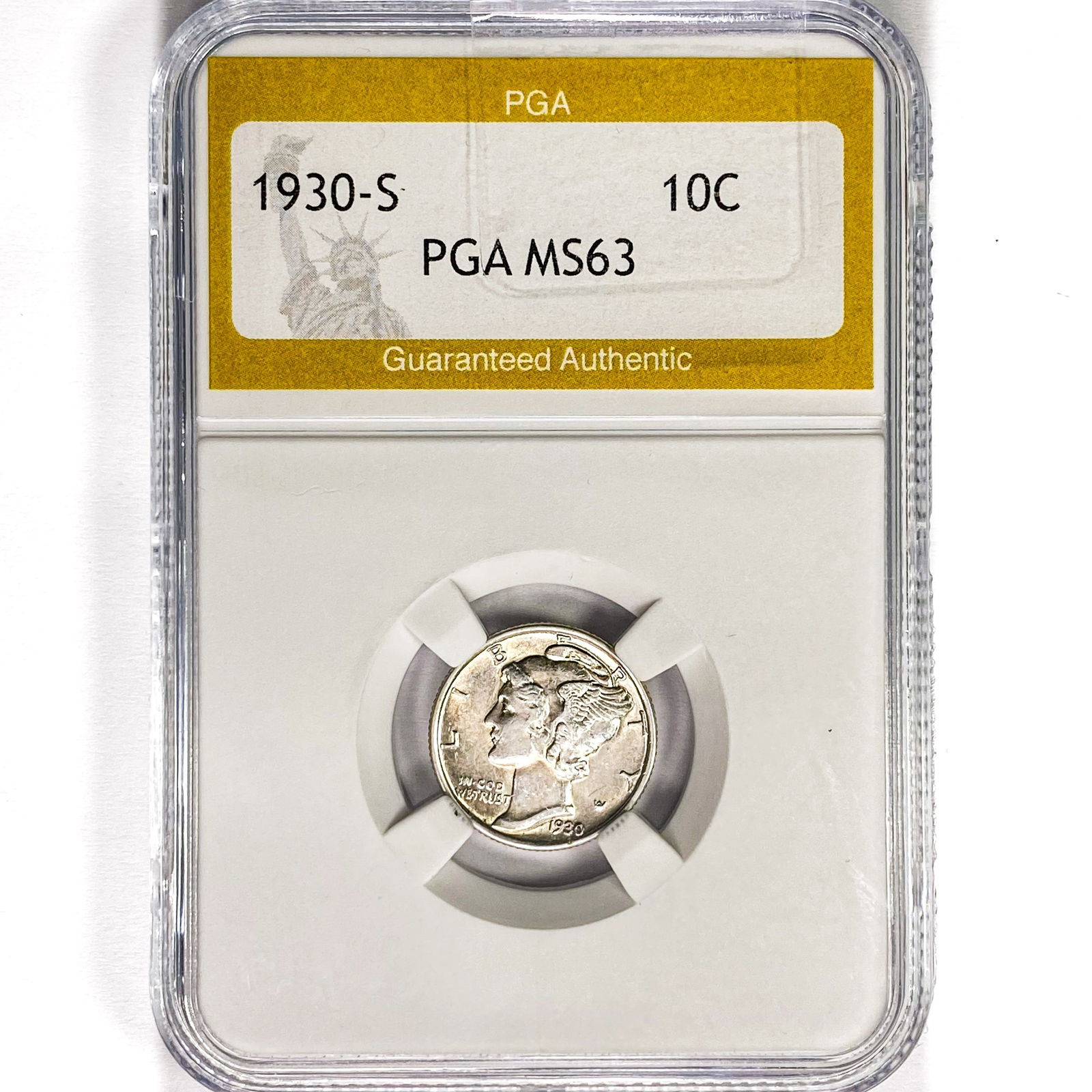 1930-S Mercury Silver Dime PGA MS63 (1 of 2)
