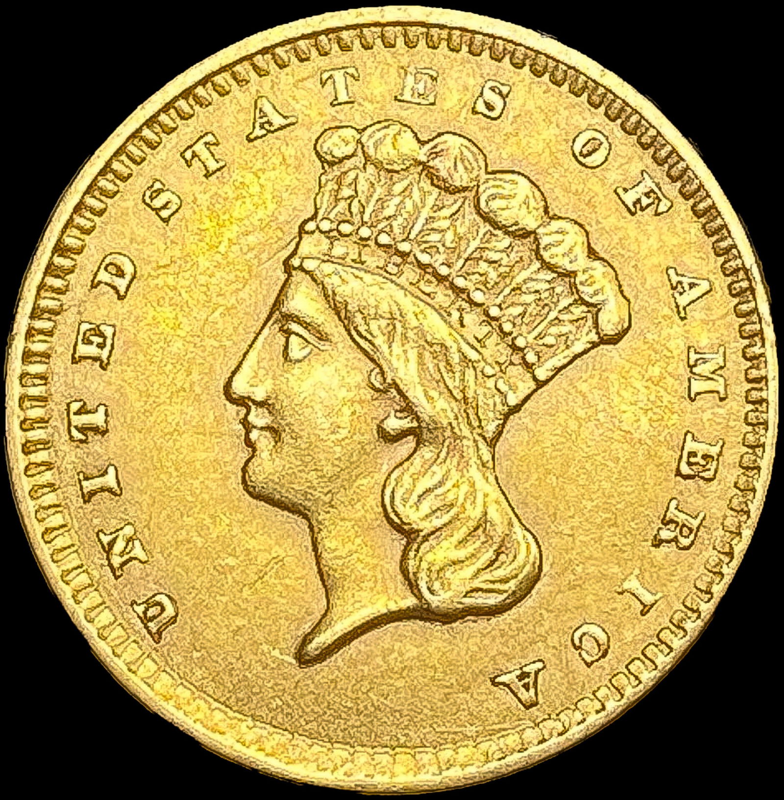 1856 Slant 5 Rare Gold Dollar CLOSELY UNCIRCULATED (1 of 2)