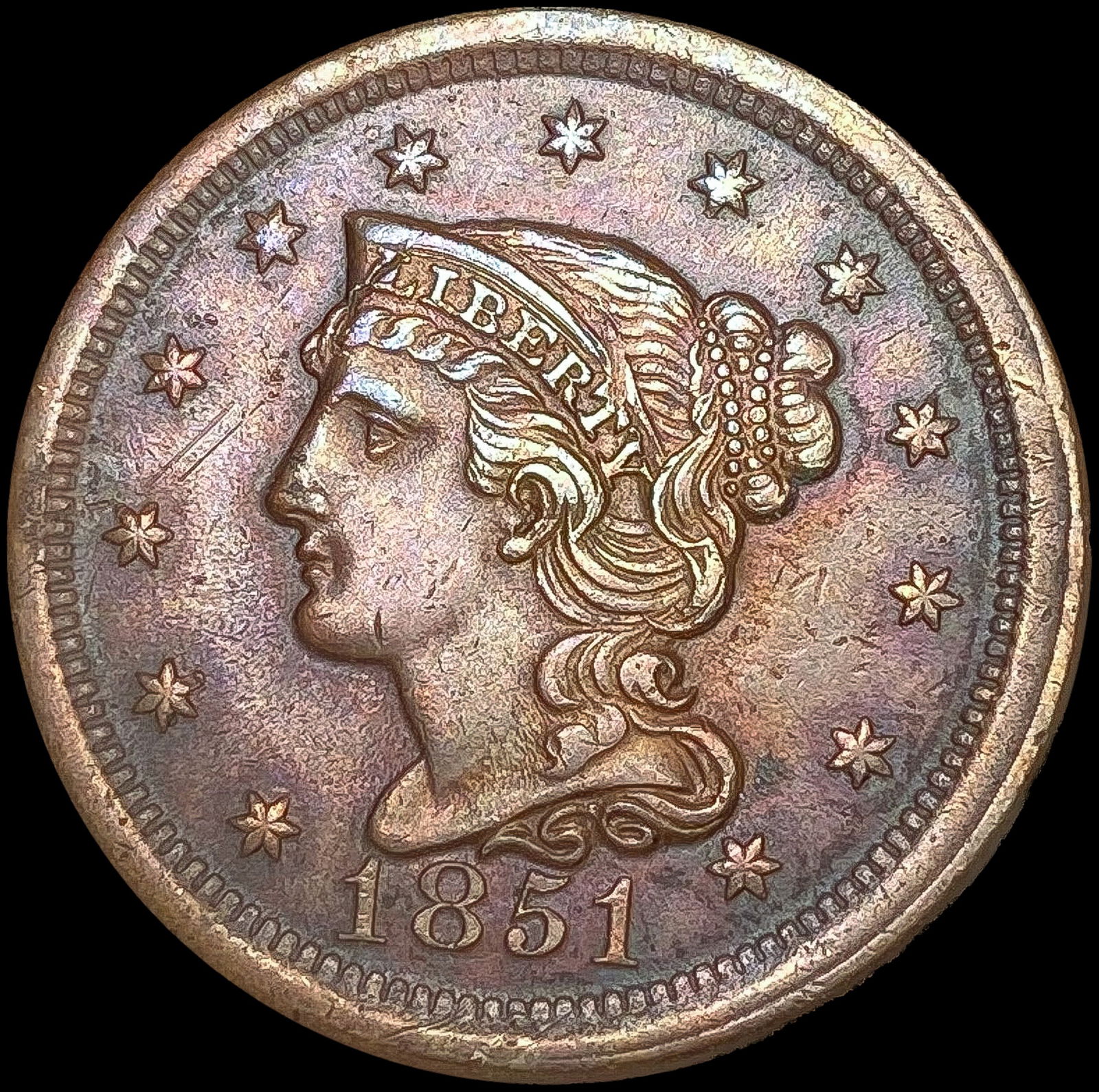 1851 Large Cent CLOSELY UNCIRCULATED (1 of 2)