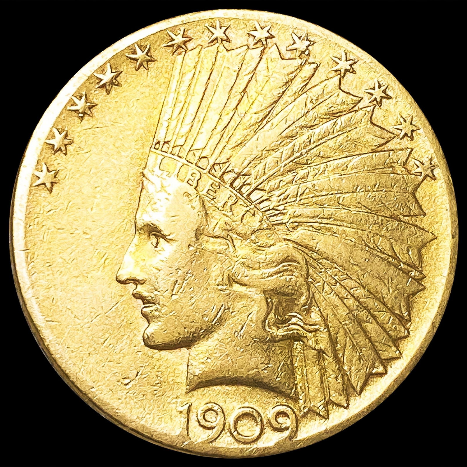 1909-S $10 Gold Eagle CLOSELY UNCIRCULATED (1 of 2)