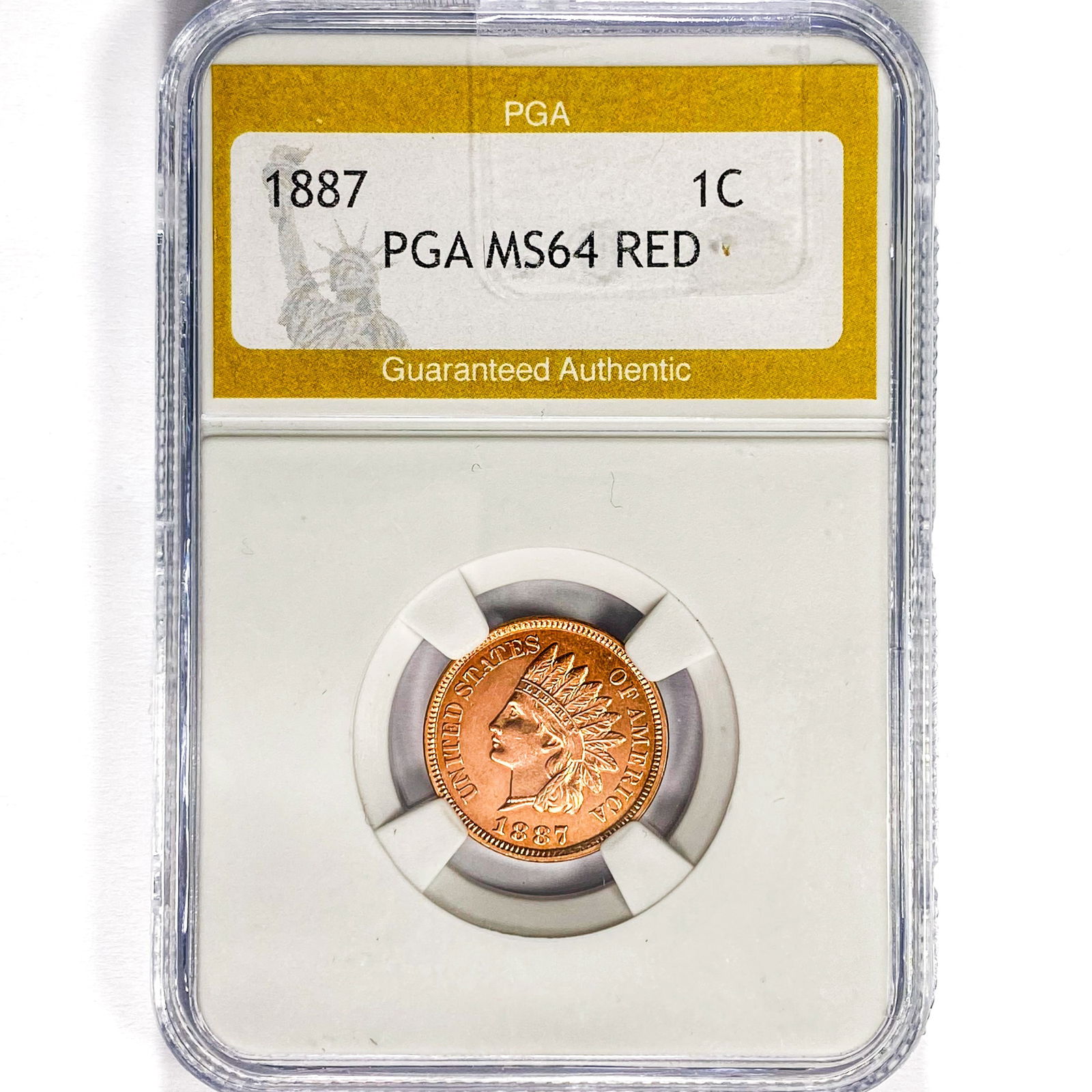 1887 Indian Head Cent PGA MS64 RED (1 of 2)