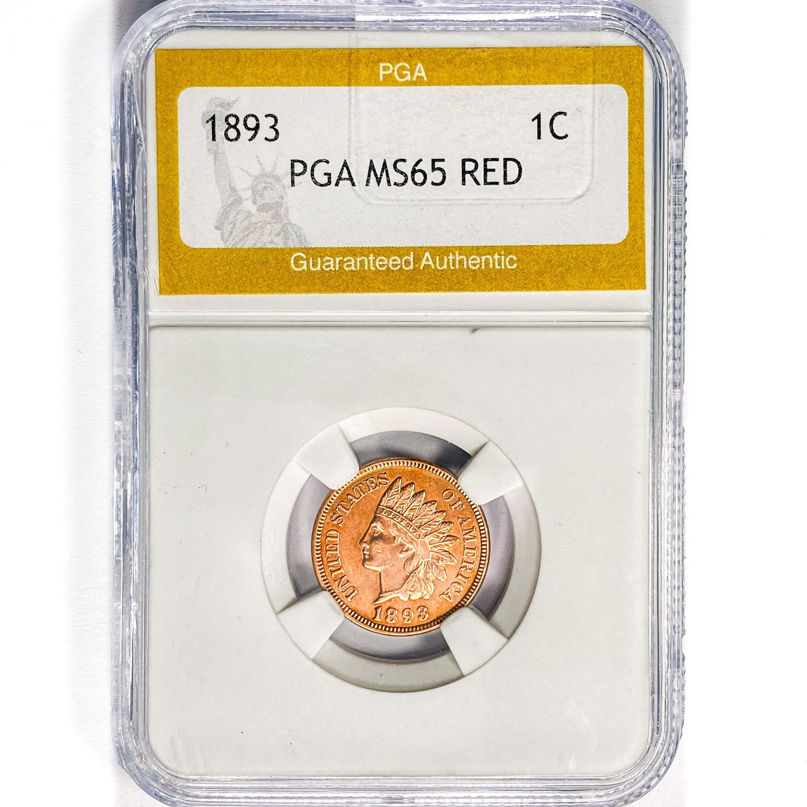 1893 Indian Head Cent PGA MS65 RED (1 of 2)