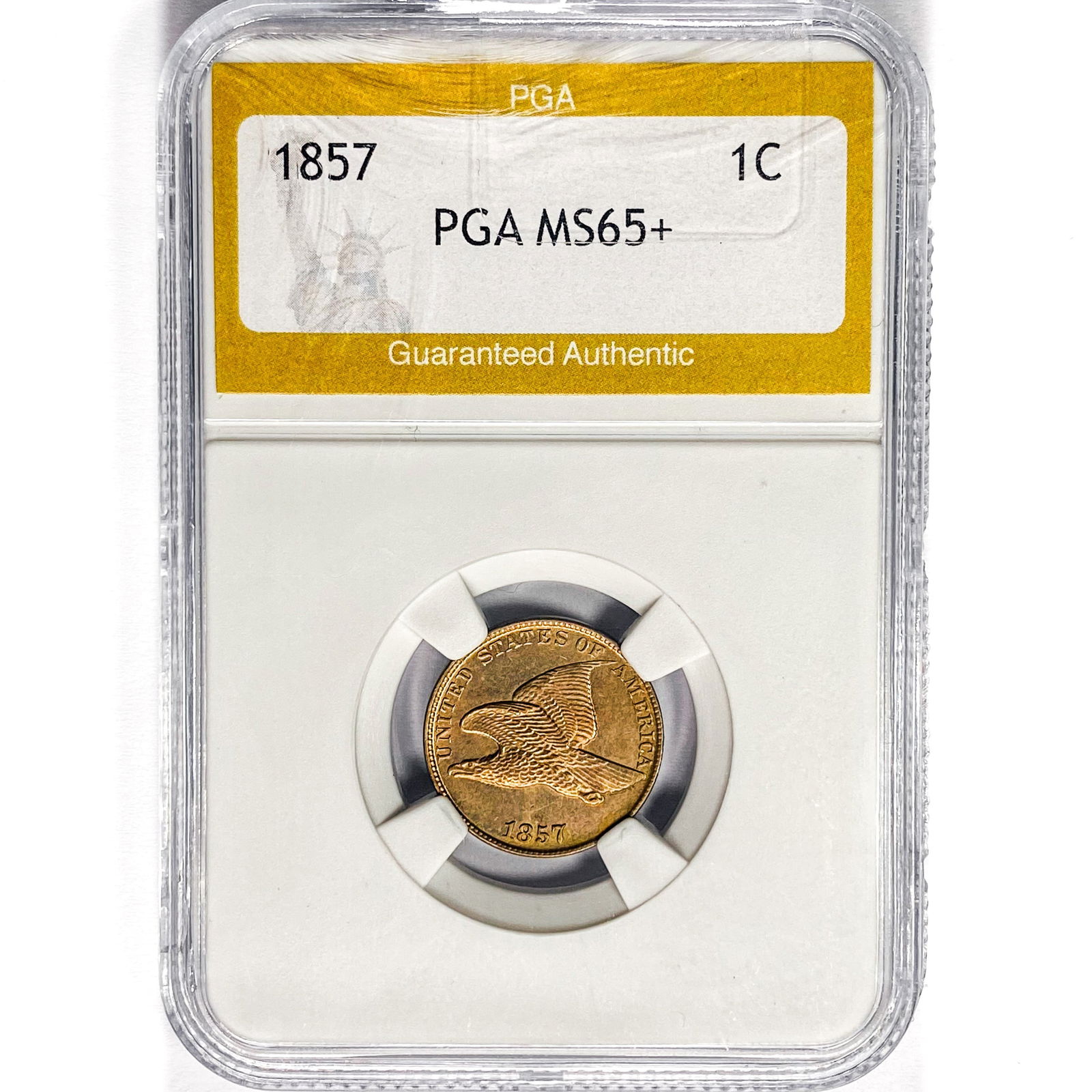 1857 Flying Eagle Cent PGA MS65+ (1 of 2)