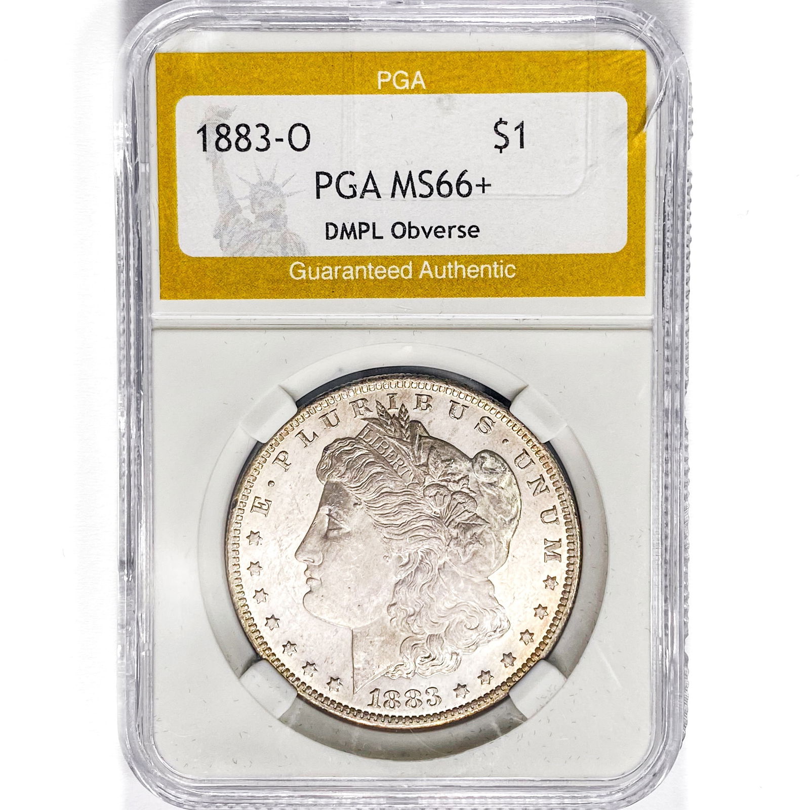 1883-O Morgan Silver Dollar PGA MS66+ DMPL OBV (1 of 2)