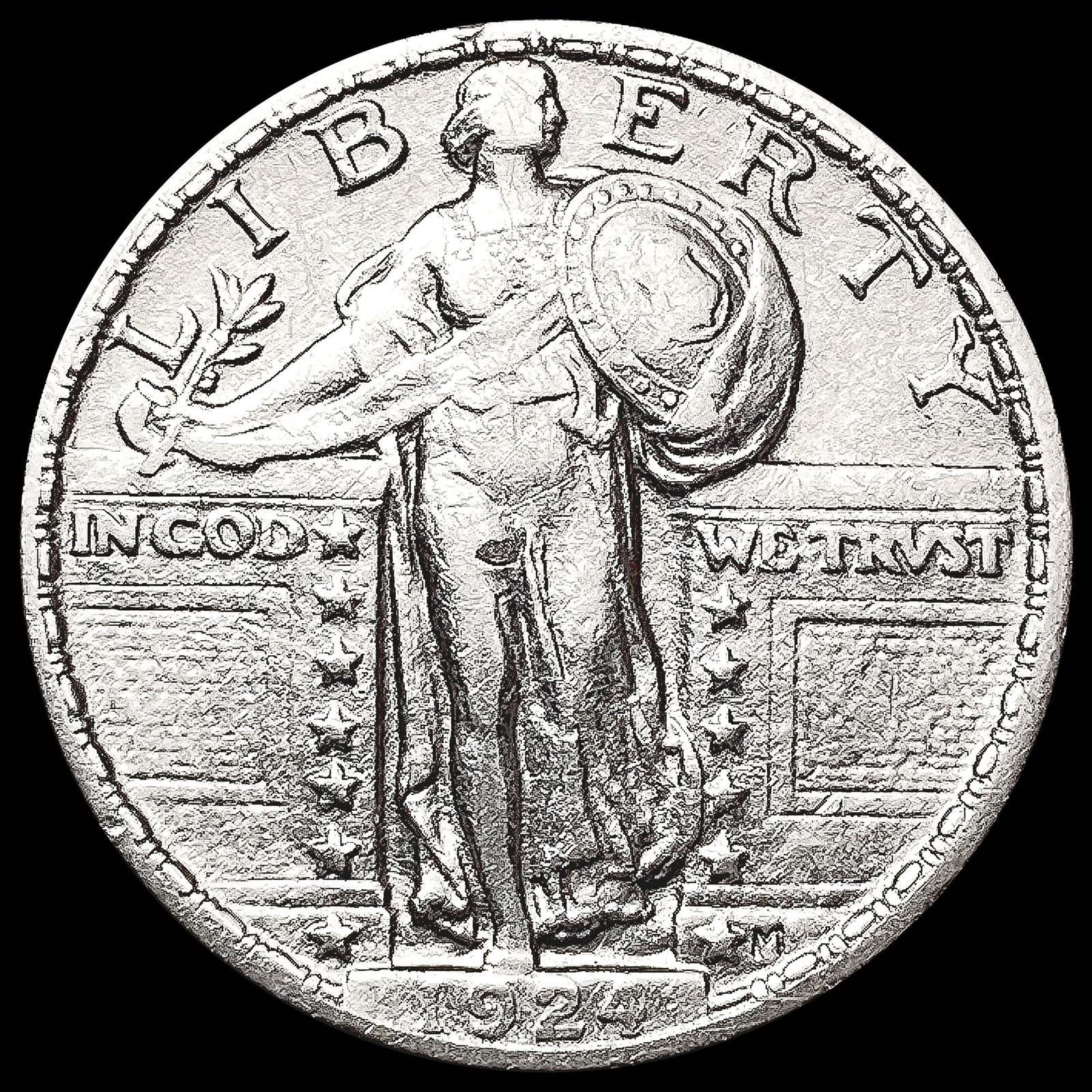 1924 Standing Liberty Quarter CLOSELY UNCIRCULATED (1 of 2)
