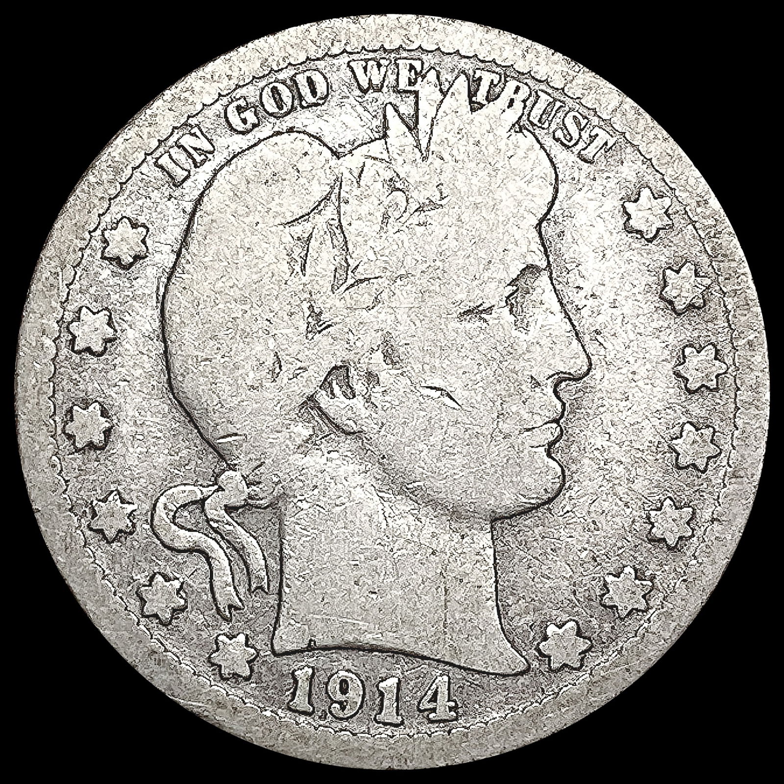 1914-S Barber Quarter NICELY CIRCULATED (1 of 2)