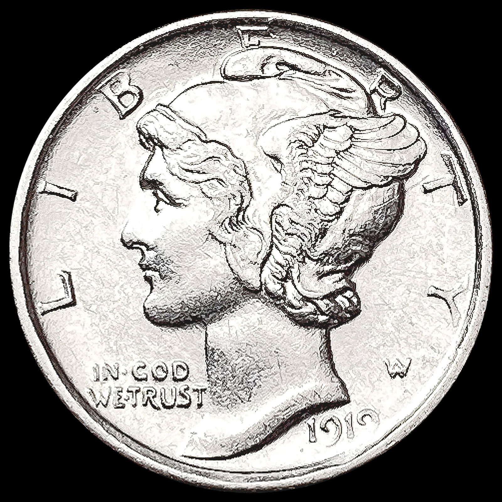 1919-S Mercury Dime CHOICE BU (1 of 2)